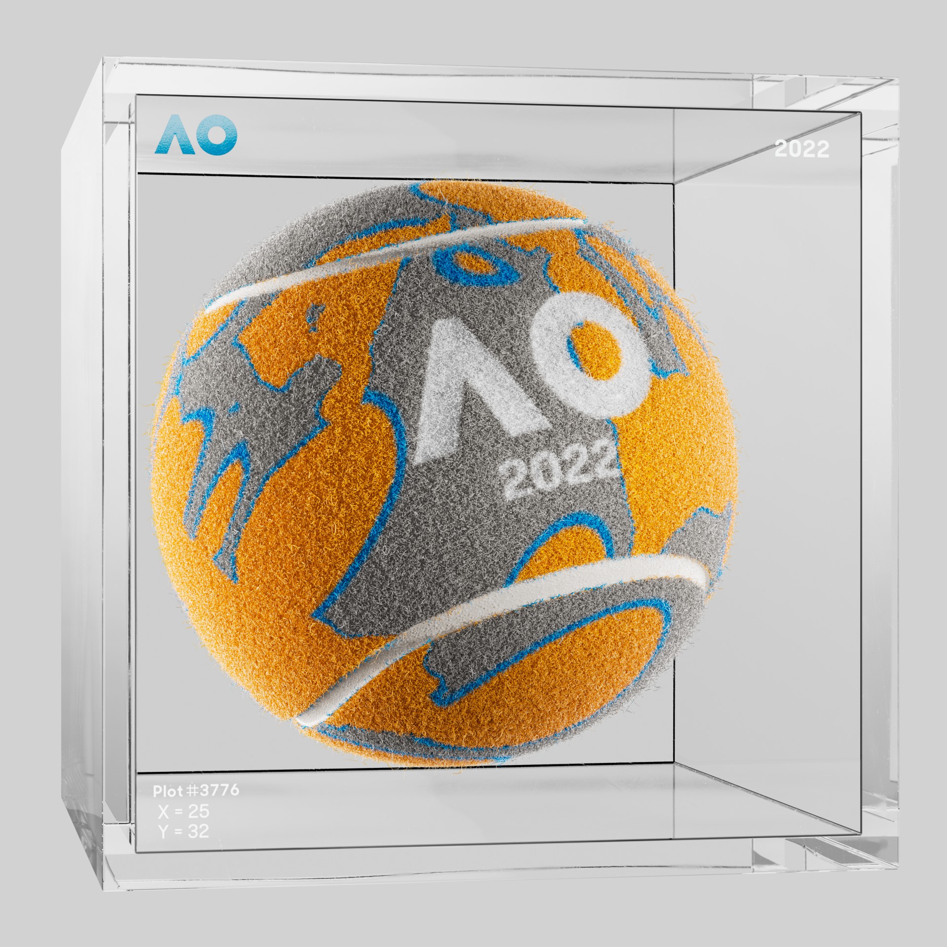 The Australian Open - The Australian Open Art Ball - AO Art Ball #1244 - NFT # 1244