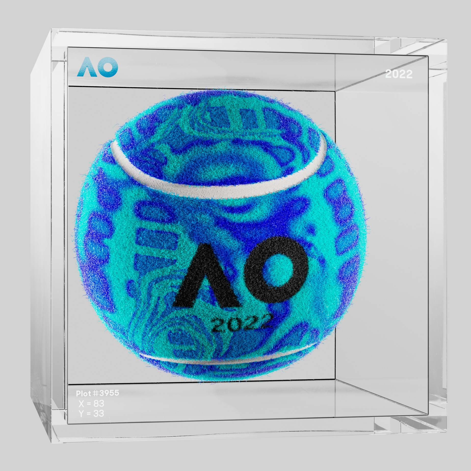 The Australian Open - The Australian Open Art Ball - AO Art Ball #1245 - NFT # 1245