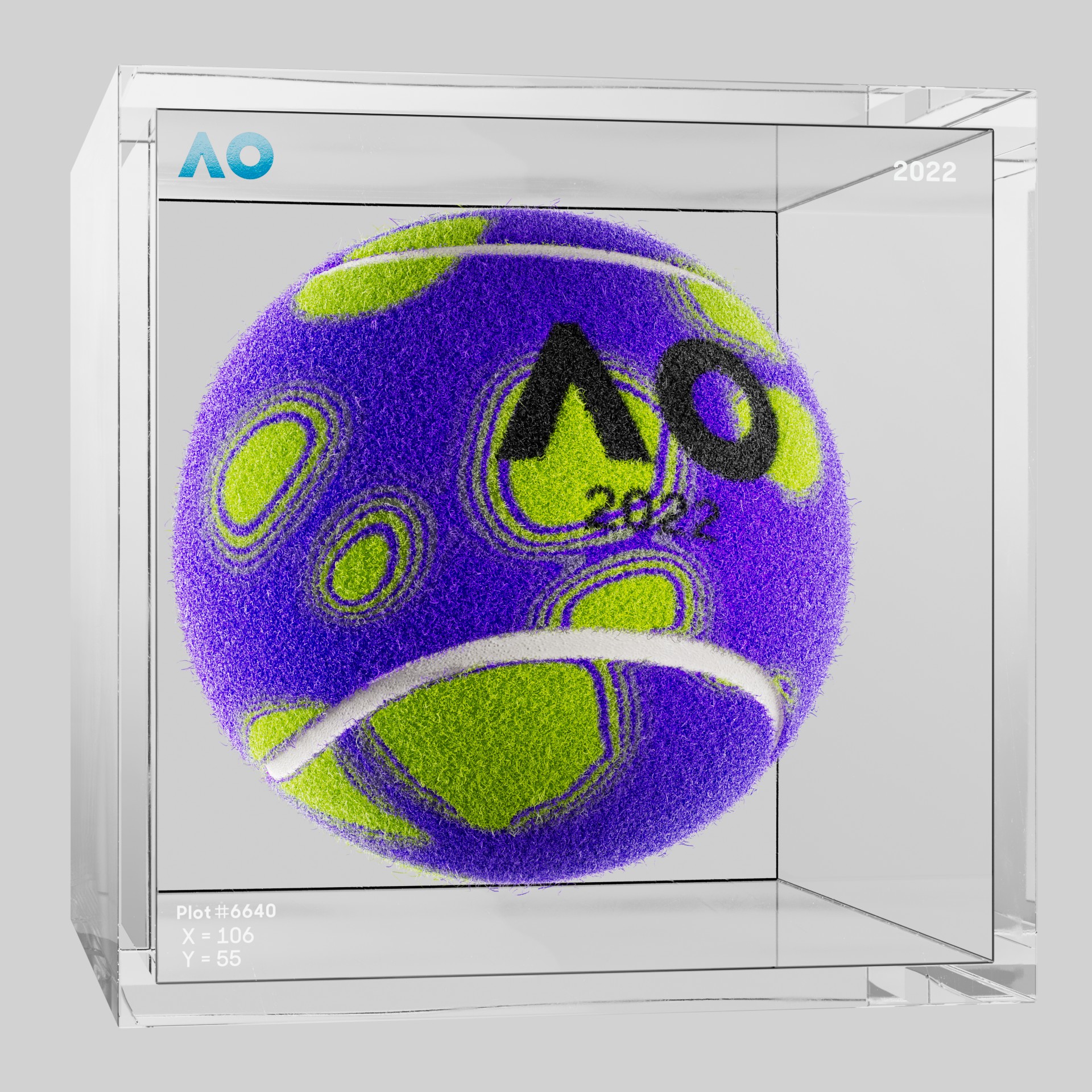 The Australian Open - The Australian Open Art Ball - AO Art Ball #1250 - NFT # 1250