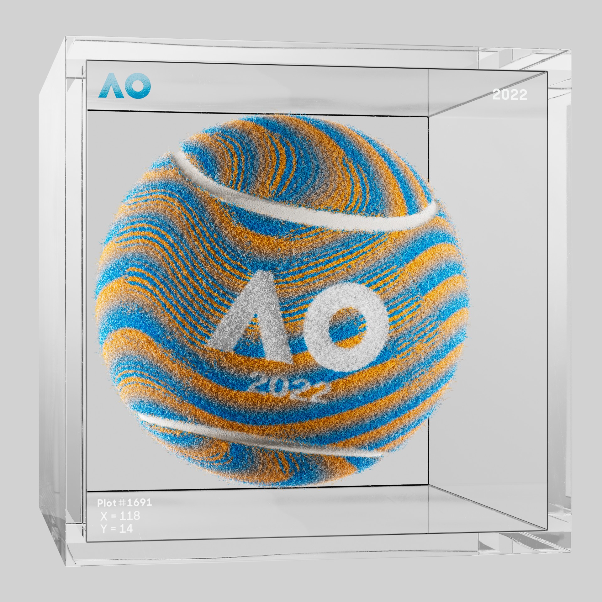 The Australian Open - The Australian Open Art Ball - AO Art Ball #1252 - NFT # 1252