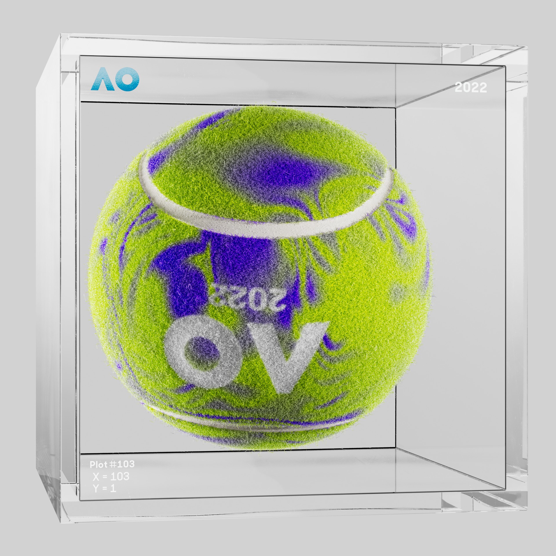 The Australian Open - The Australian Open Art Ball - AO Art Ball #1253 - NFT # 1253