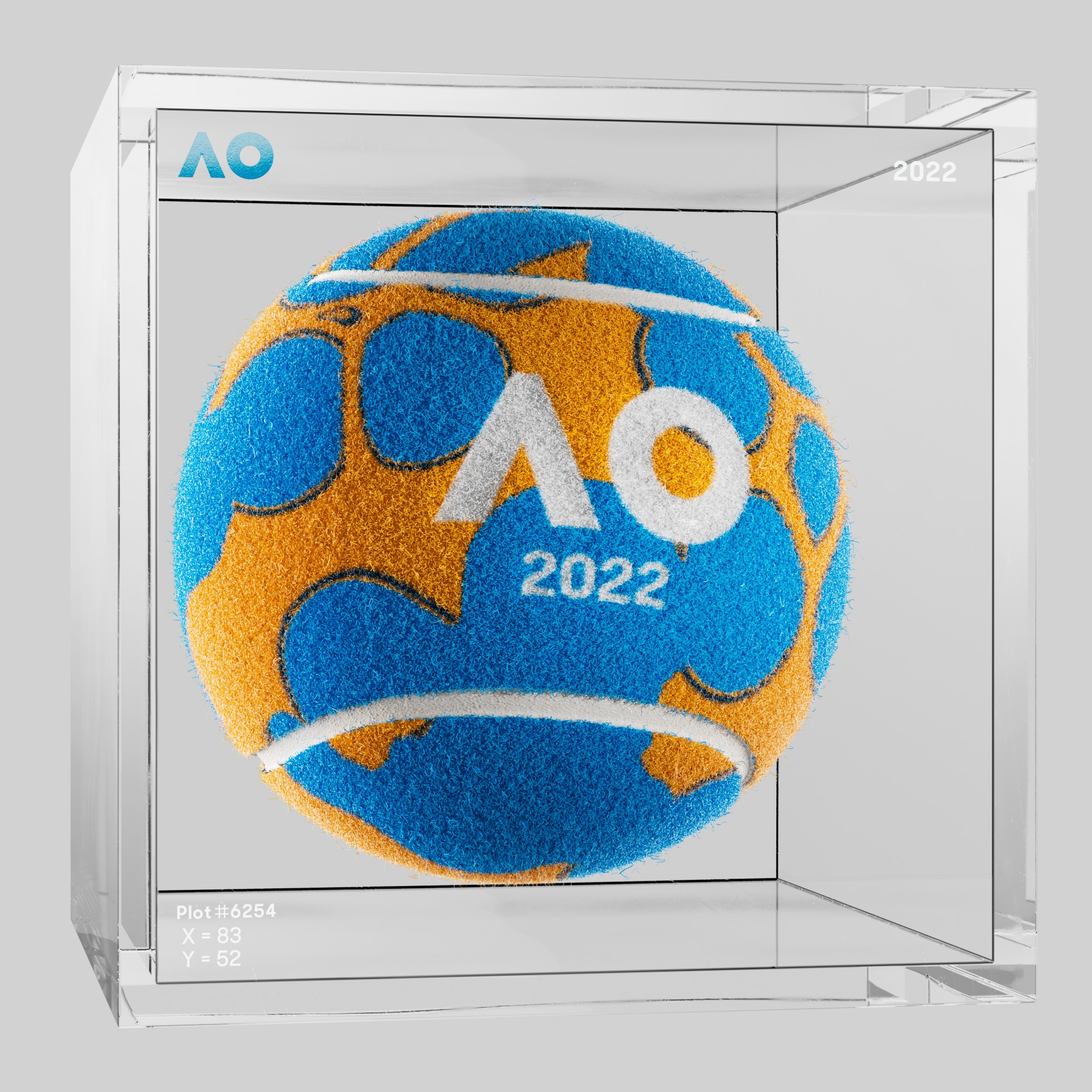 The Australian Open - The Australian Open Art Ball - AO Art Ball #1256 - NFT # 1256