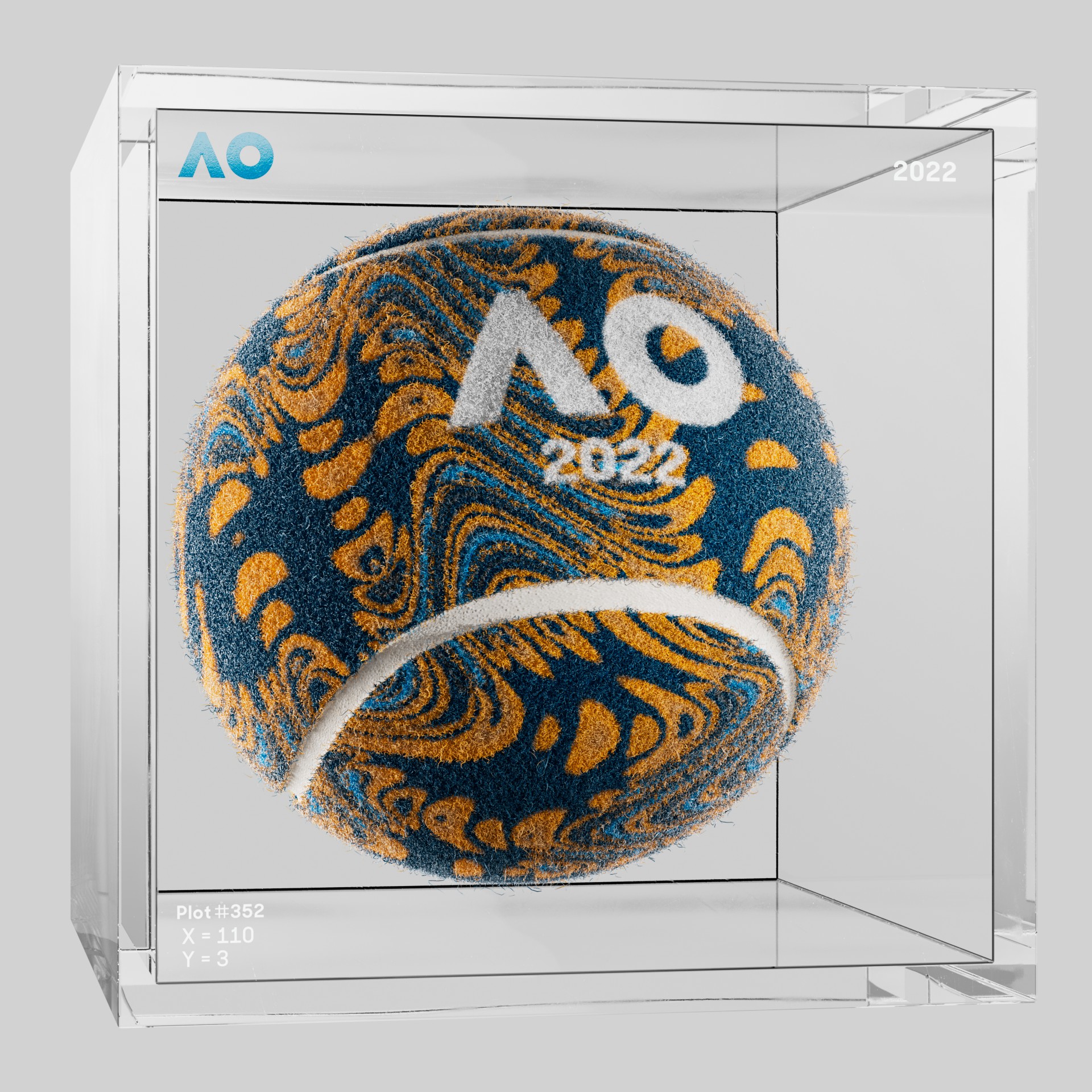 The Australian Open - The Australian Open Art Ball - AO Art Ball #1259 - NFT # 1259