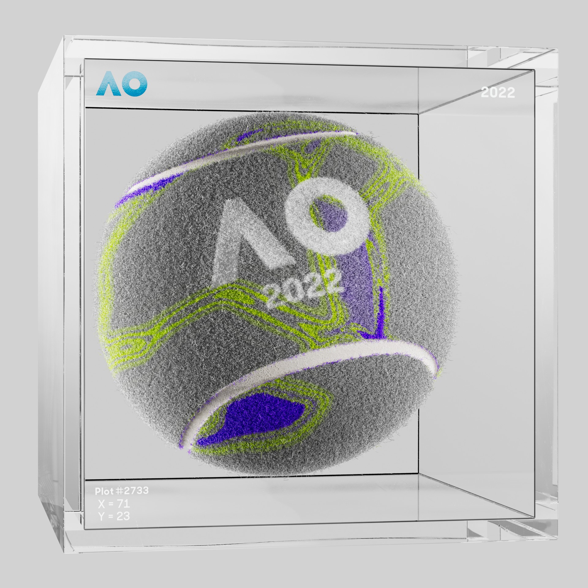 The Australian Open - The Australian Open Art Ball - AO Art Ball #1260 - NFT # 1260