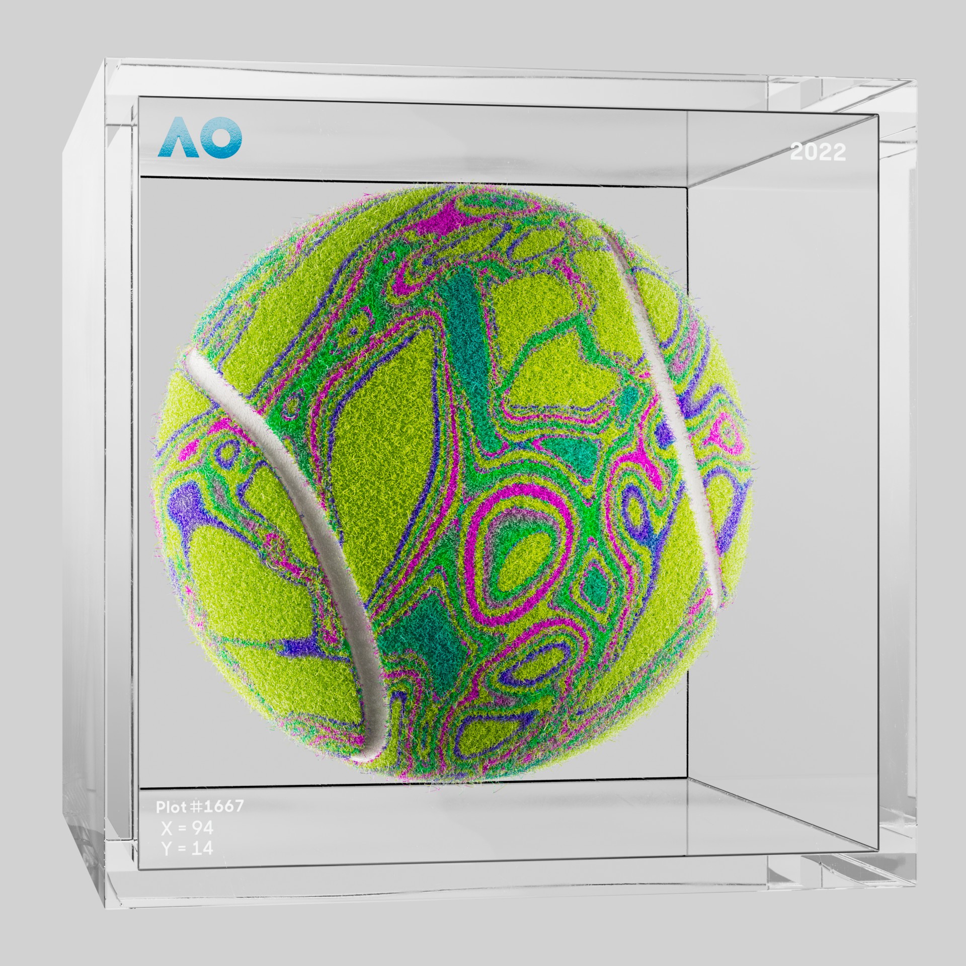 The Australian Open - The Australian Open Art Ball - AO Art Ball #1263 - NFT # 1263