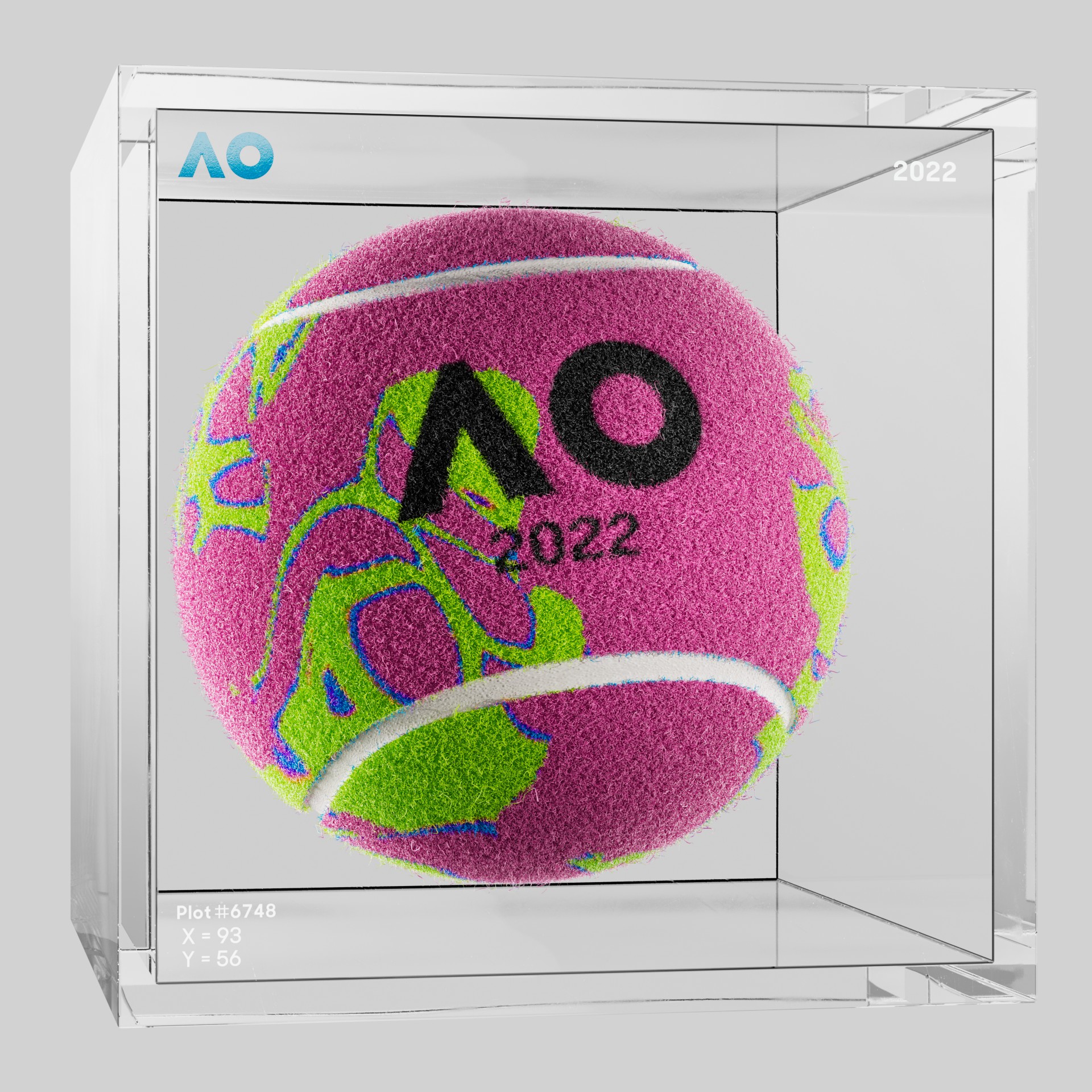 The Australian Open - The Australian Open Art Ball - AO Art Ball #1272 - NFT # 1272
