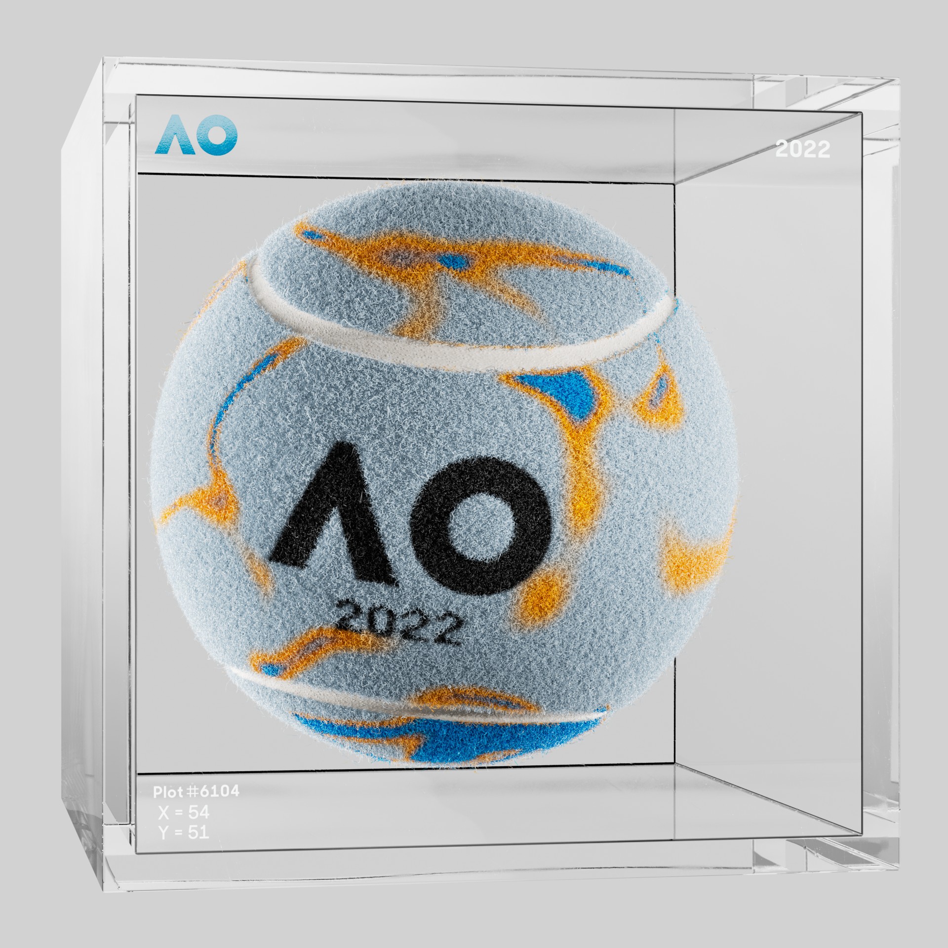 The Australian Open - The Australian Open Art Ball - AO Art Ball #128 - NFT # 128