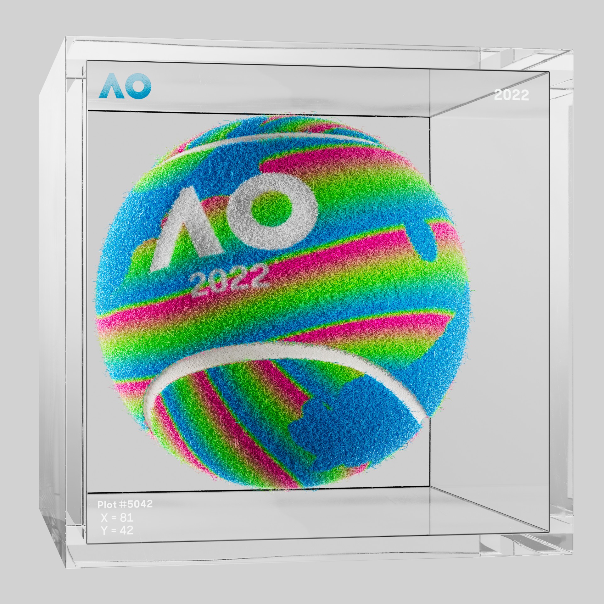 The Australian Open - The Australian Open Art Ball - AO Art Ball #1280 - NFT # 1280