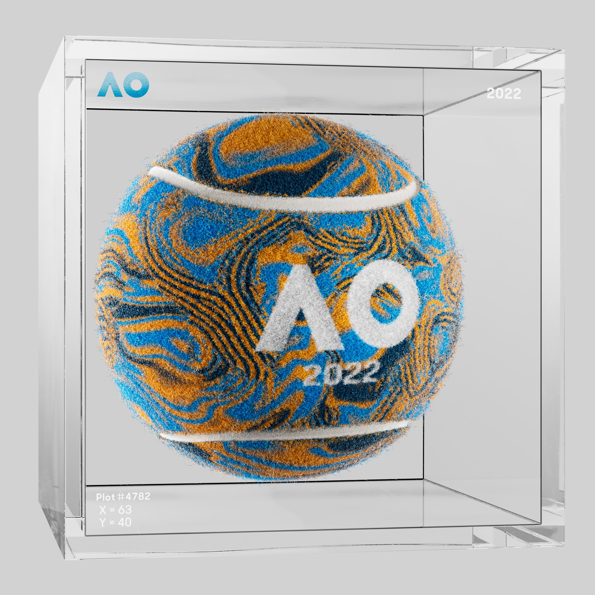 The Australian Open - The Australian Open Art Ball - AO Art Ball #1282 - NFT # 1282