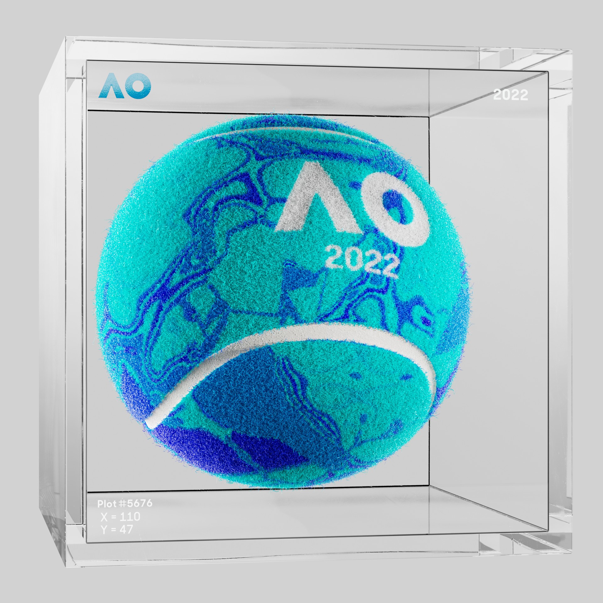 The Australian Open - The Australian Open Art Ball - AO Art Ball #1292 - NFT # 1292
