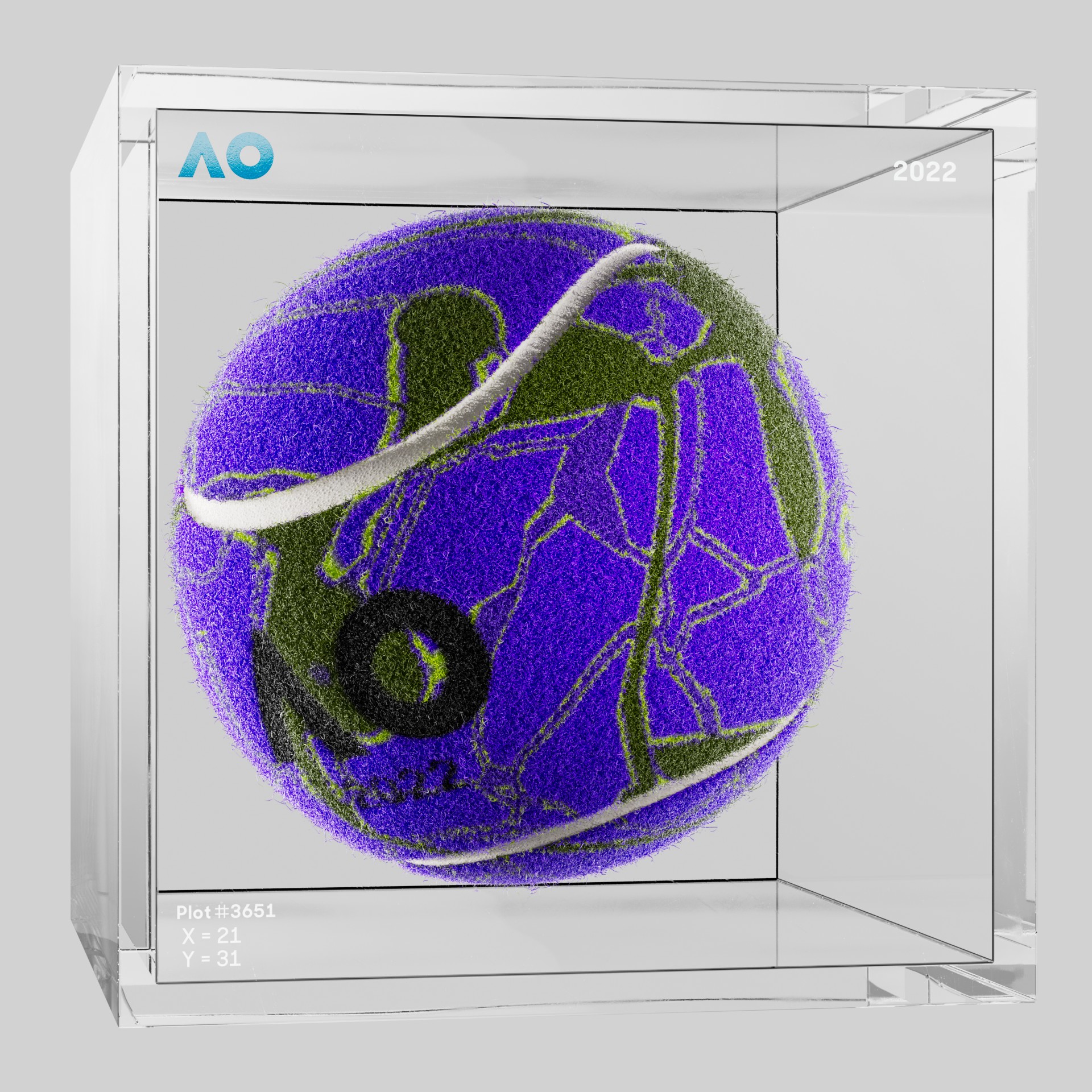 The Australian Open - The Australian Open Art Ball - AO Art Ball #1295 - NFT # 1295