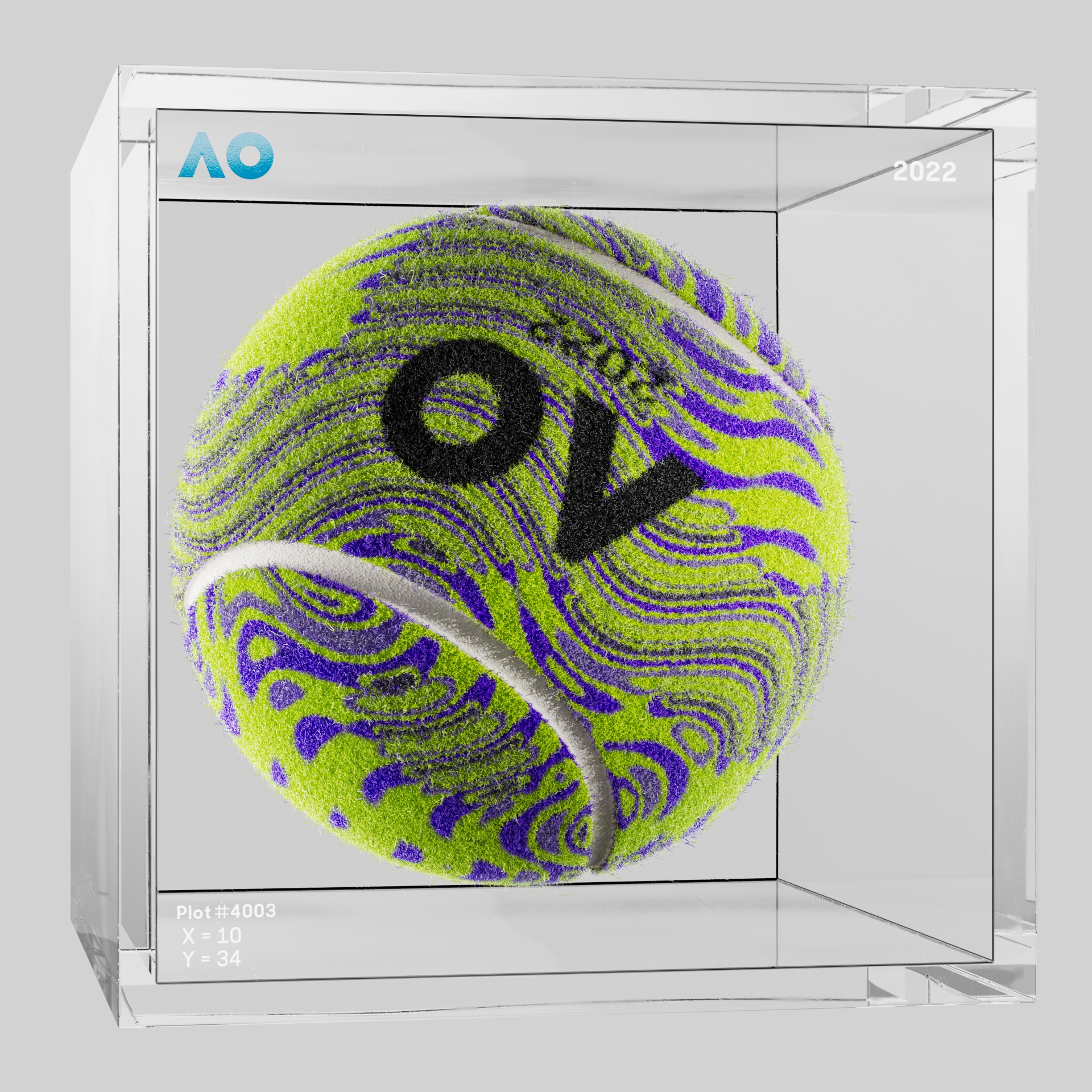 The Australian Open - The Australian Open Art Ball - AO Art Ball #1296 - NFT # 1296