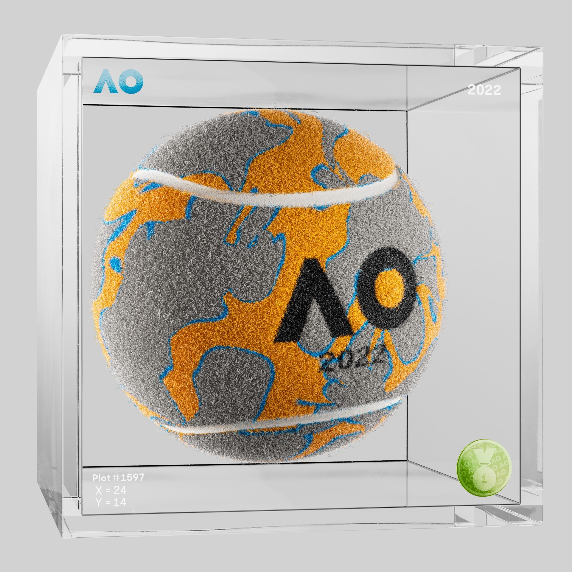 The Australian Open - The Australian Open Art Ball - AO Art Ball #1298 - NFT # 1298
