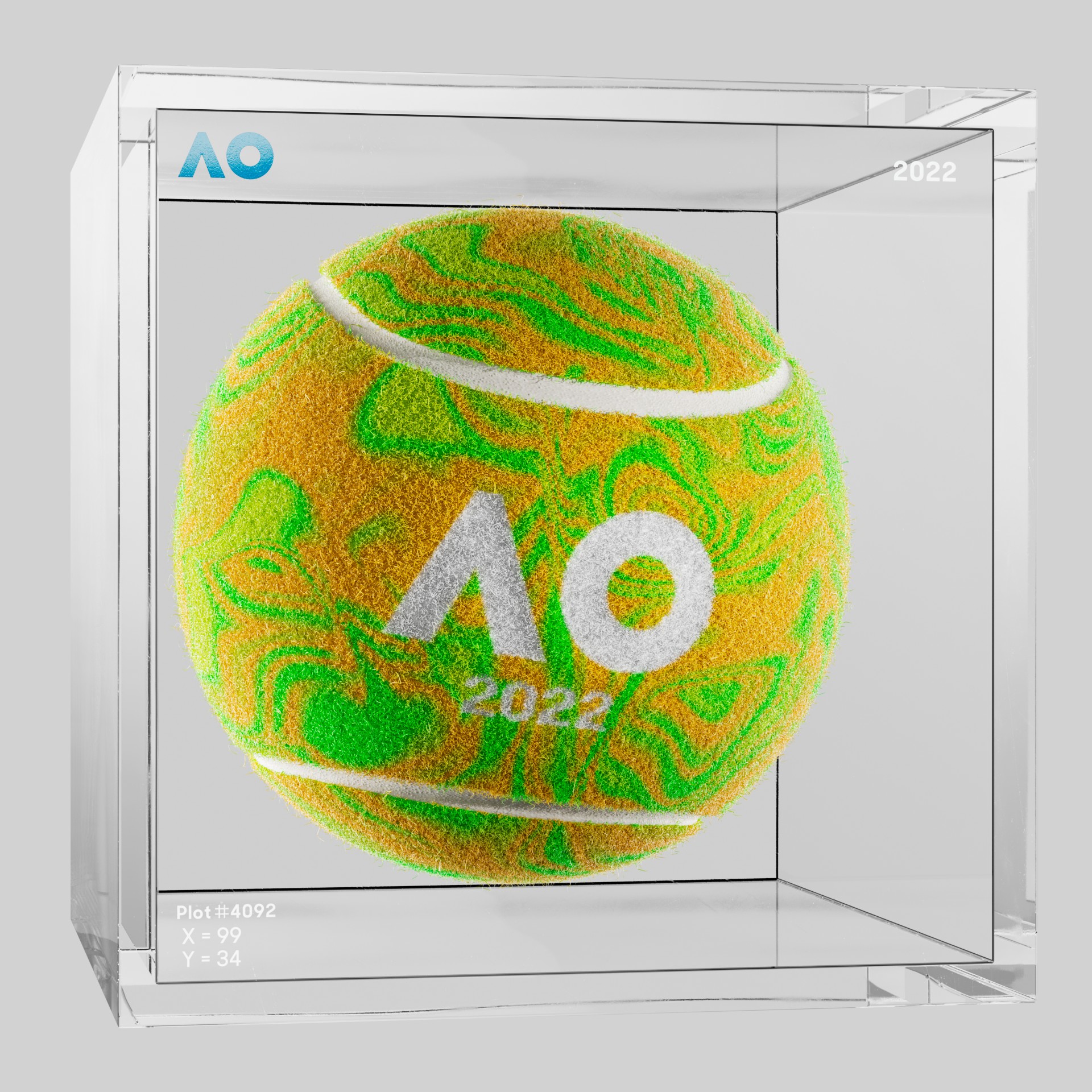 The Australian Open - The Australian Open Art Ball - AO Art Ball #1299 - NFT # 1299