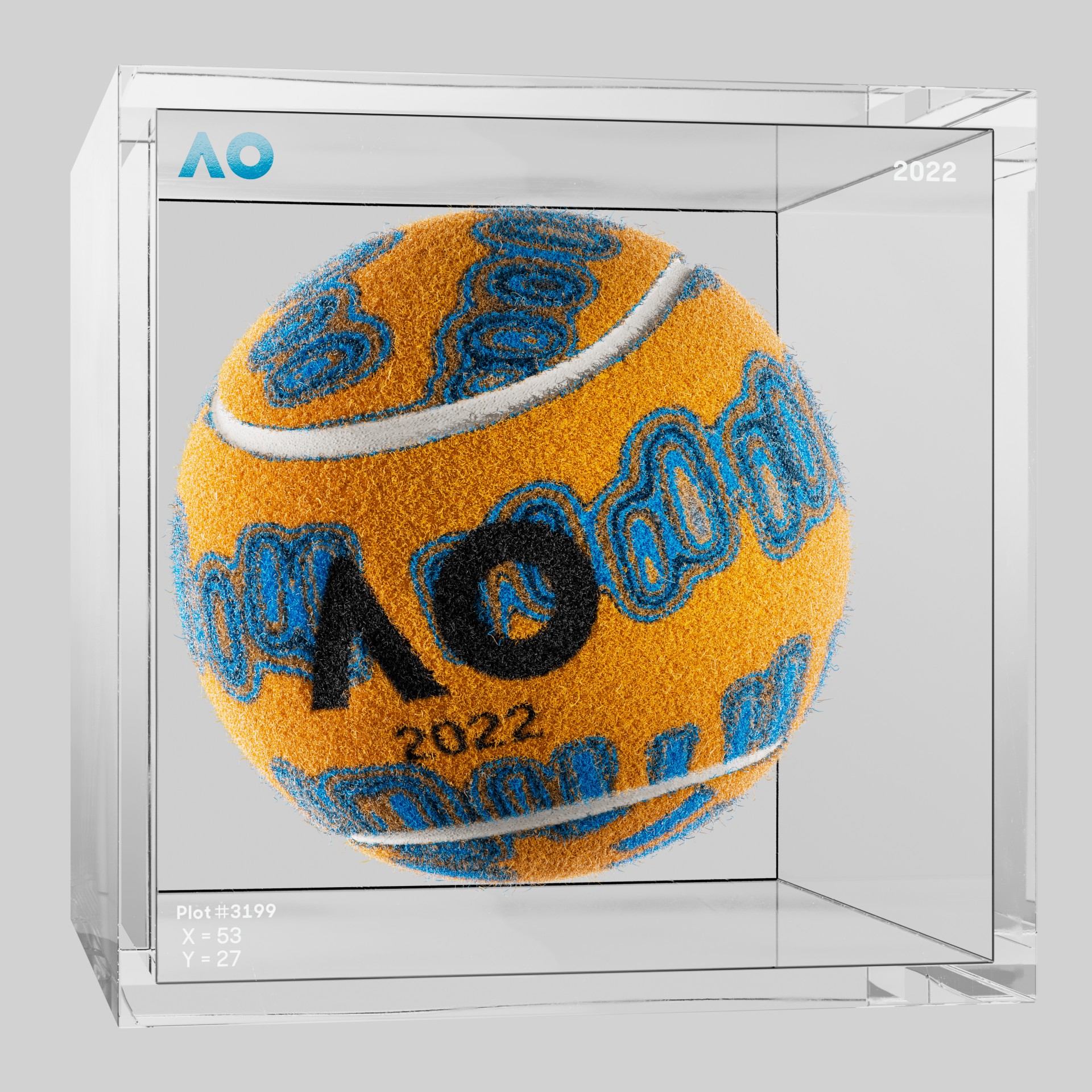 The Australian Open - The Australian Open Art Ball - AO Art Ball #1300 - NFT # 1300