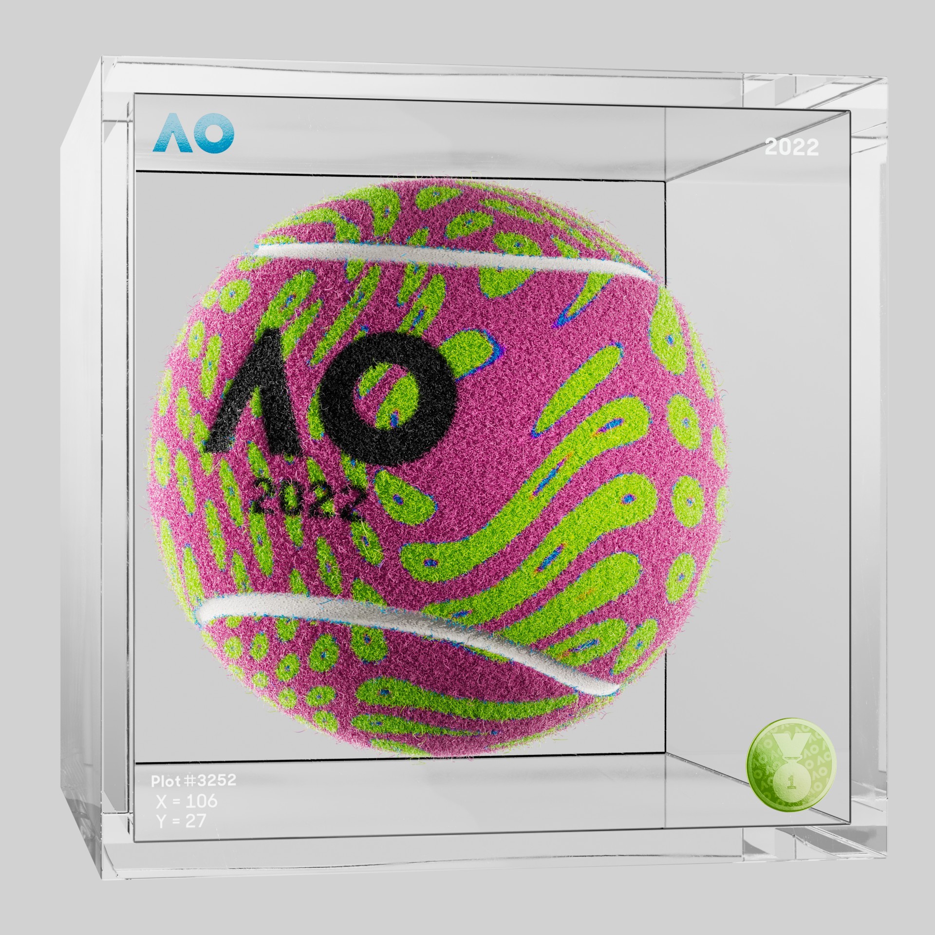 The Australian Open - The Australian Open Art Ball - AO Art Ball #1305 - NFT # 1305