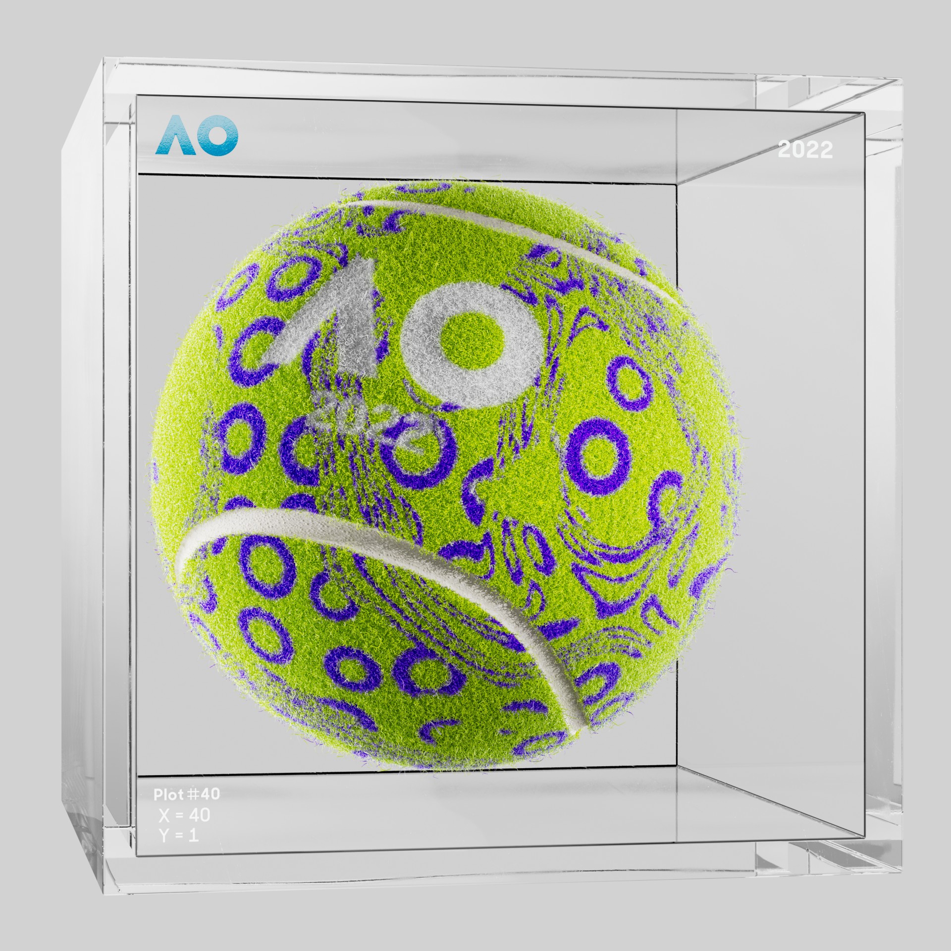 The Australian Open - The Australian Open Art Ball - AO Art Ball #1307 - NFT # 1307
