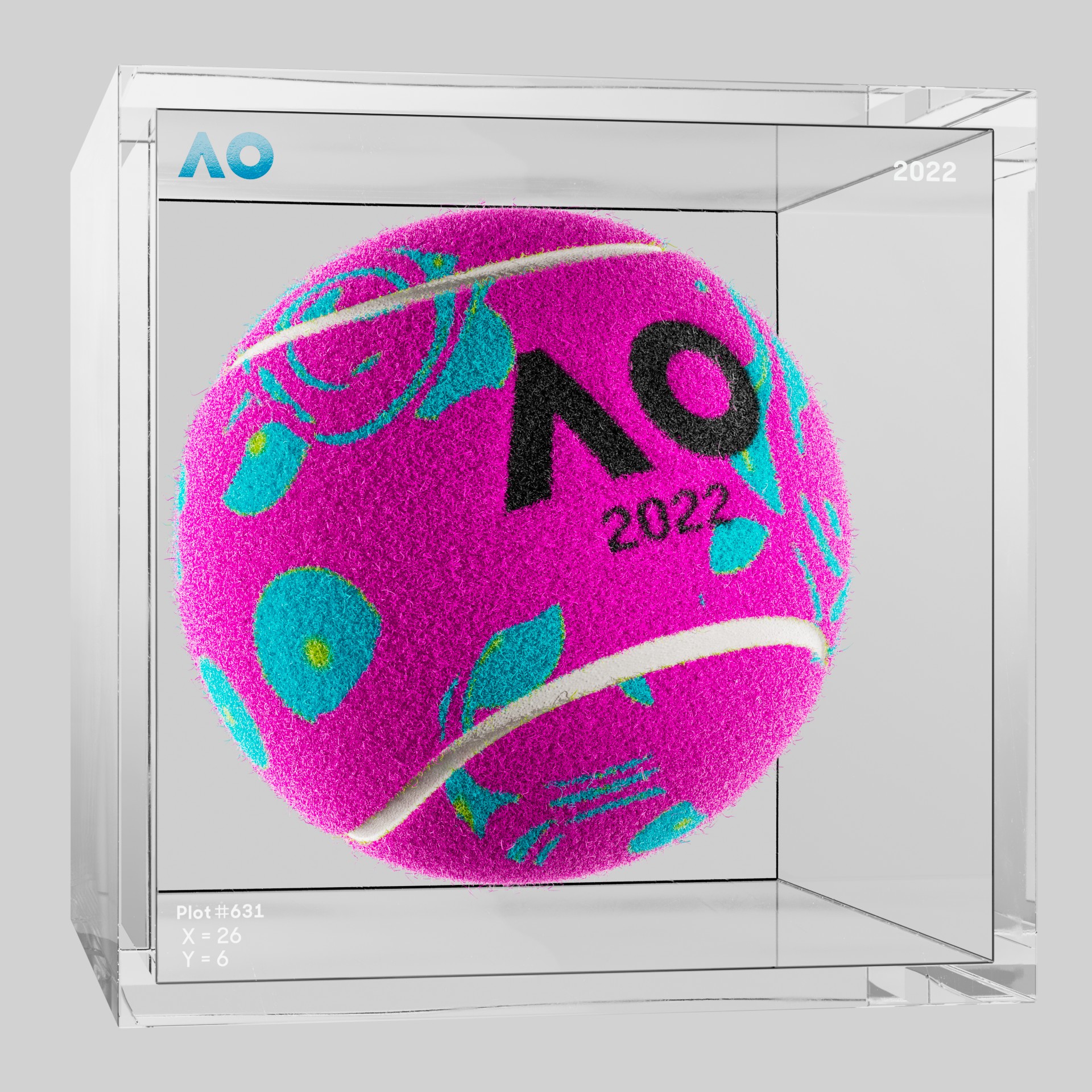 The Australian Open - The Australian Open Art Ball - AO Art Ball #1308 - NFT # 1308