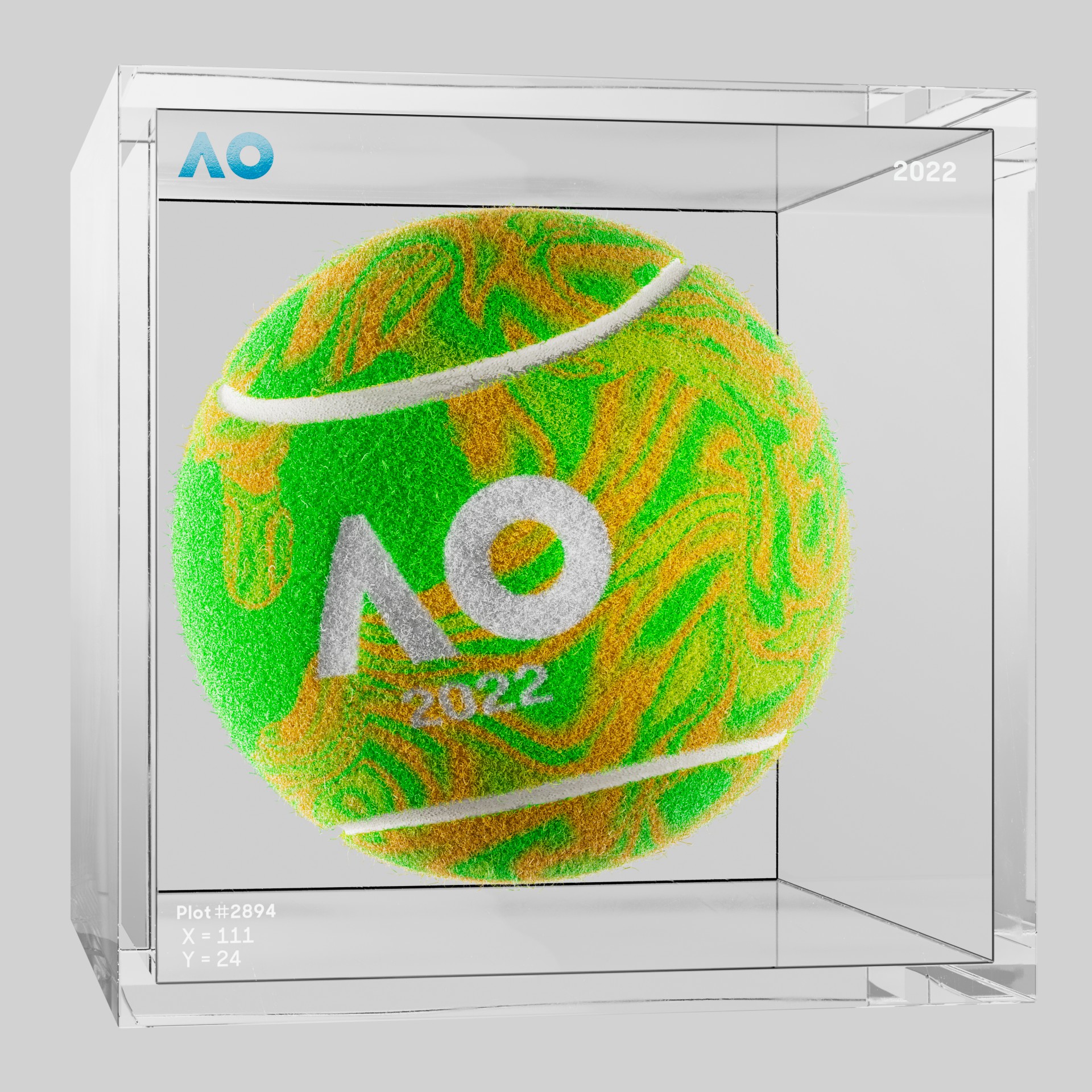 The Australian Open - The Australian Open Art Ball - AO Art Ball #1310 - NFT # 1310