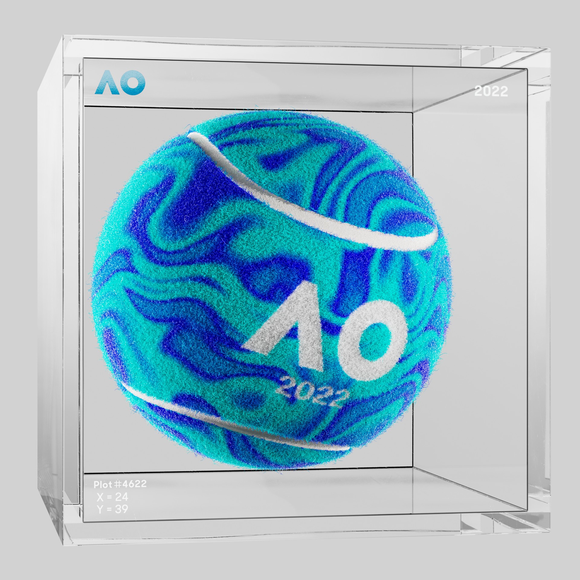 The Australian Open - The Australian Open Art Ball - AO Art Ball #1313 - NFT # 1313