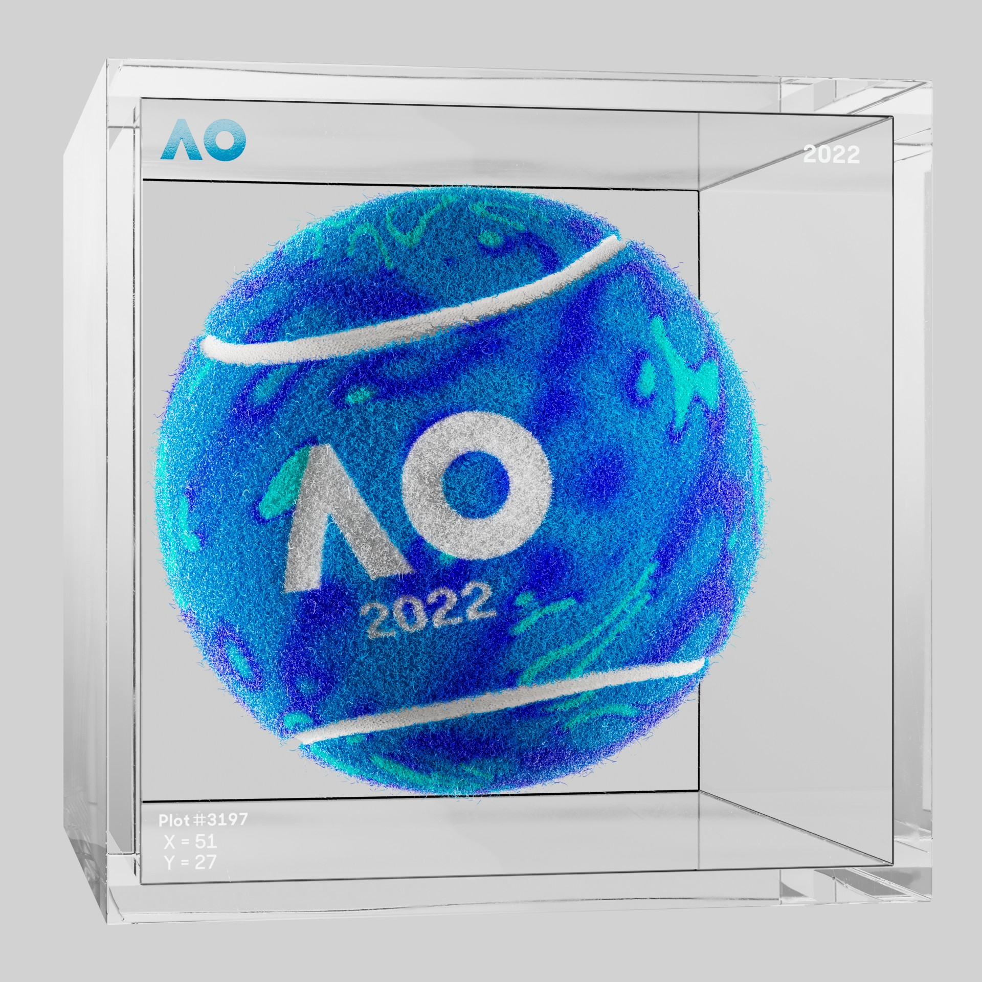 The Australian Open - The Australian Open Art Ball - AO Art Ball #1314 - NFT # 1314