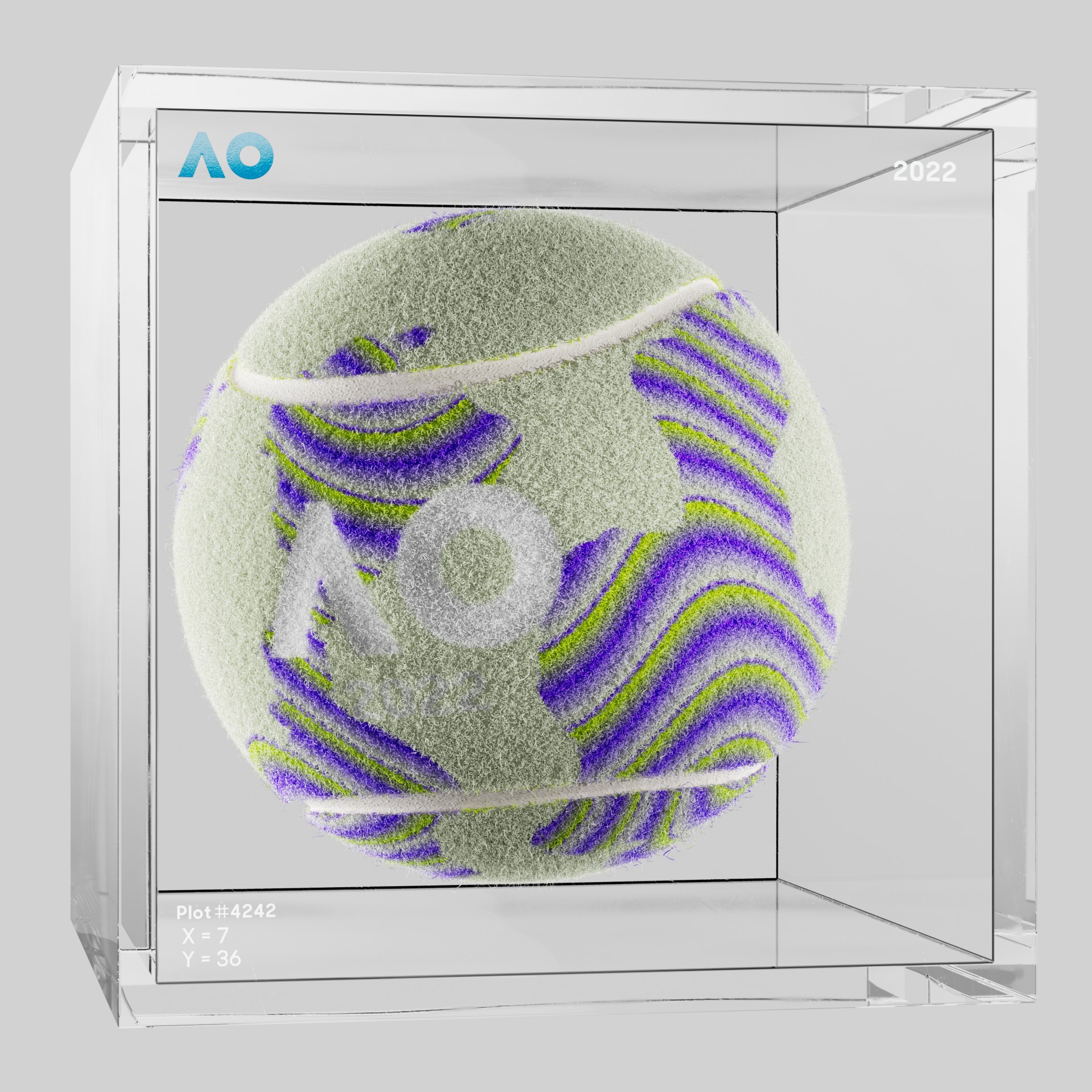 The Australian Open - The Australian Open Art Ball - AO Art Ball #132 - NFT # 132