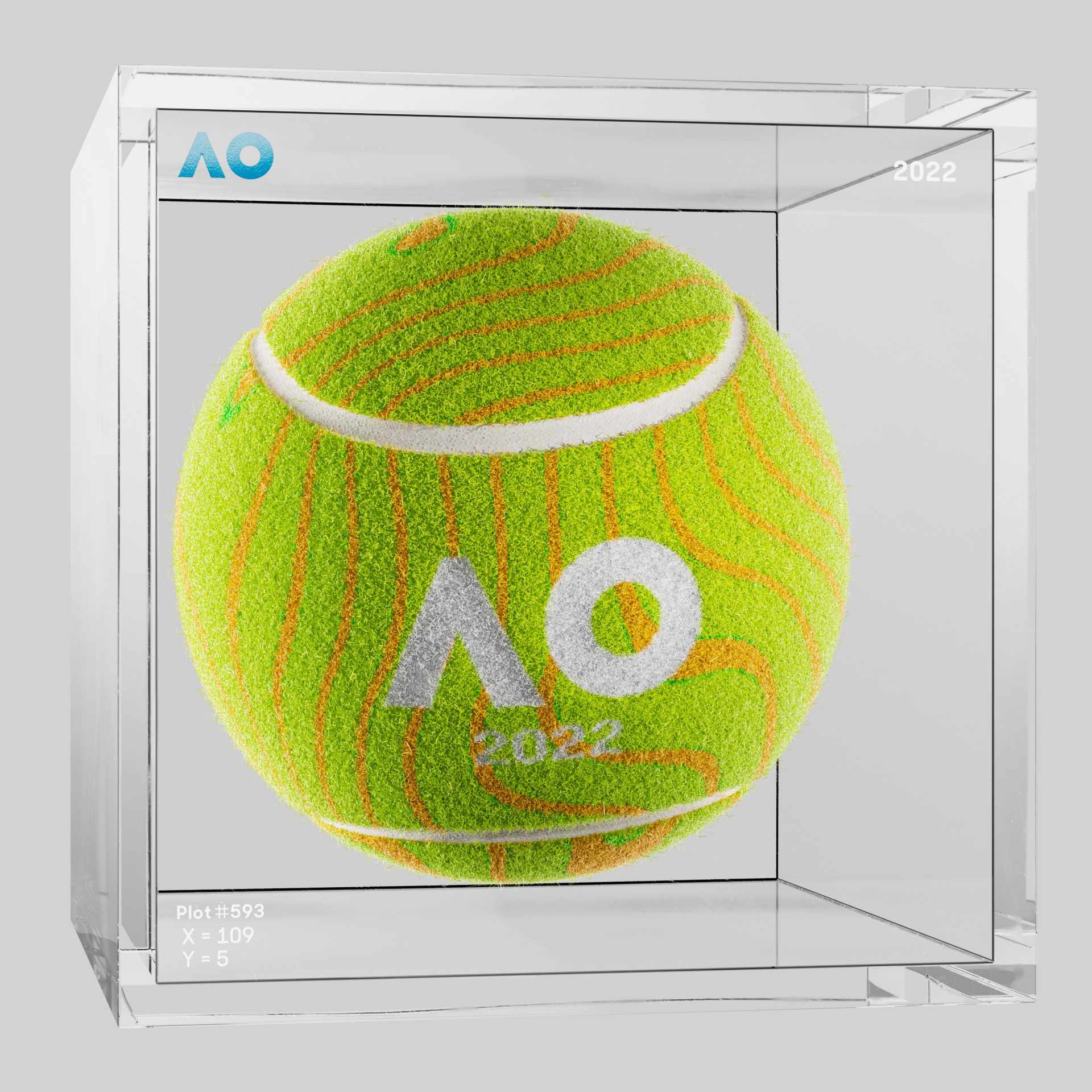 The Australian Open - The Australian Open Art Ball - AO Art Ball #1320 - NFT # 1320