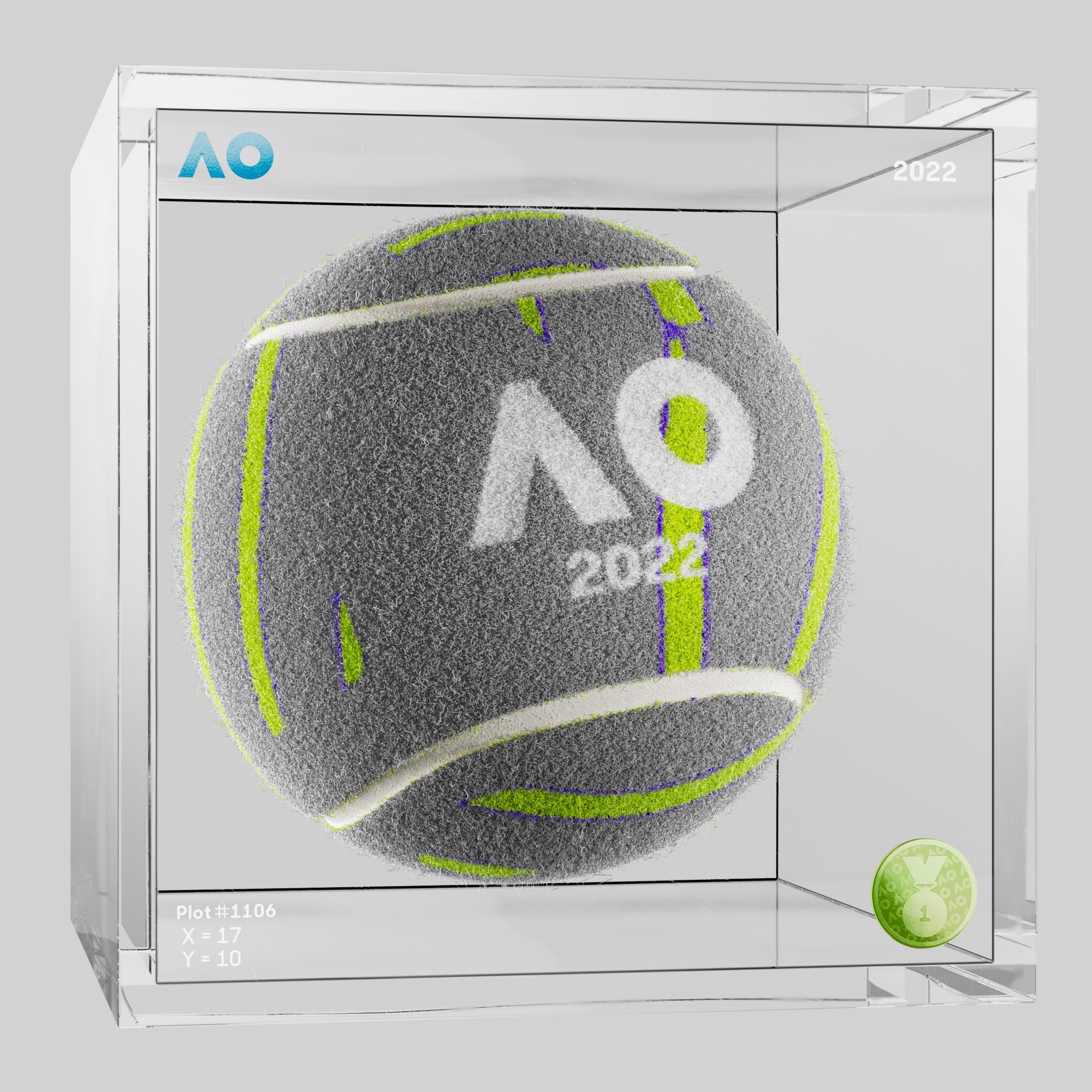 The Australian Open - The Australian Open Art Ball - AO Art Ball #1322 - NFT # 1322