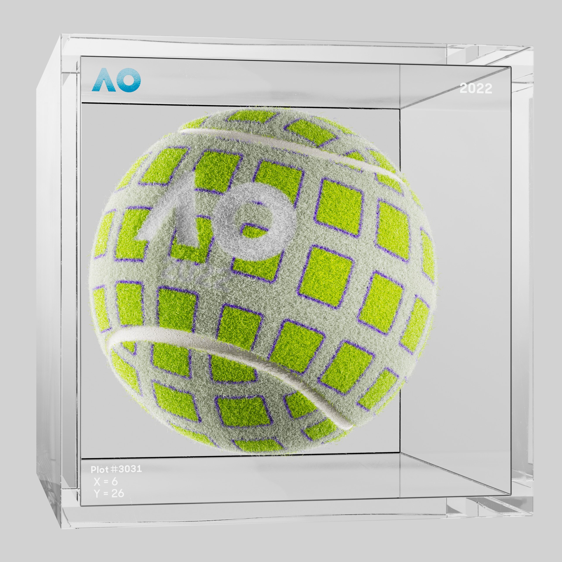 The Australian Open - The Australian Open Art Ball - AO Art Ball #1327 - NFT # 1327