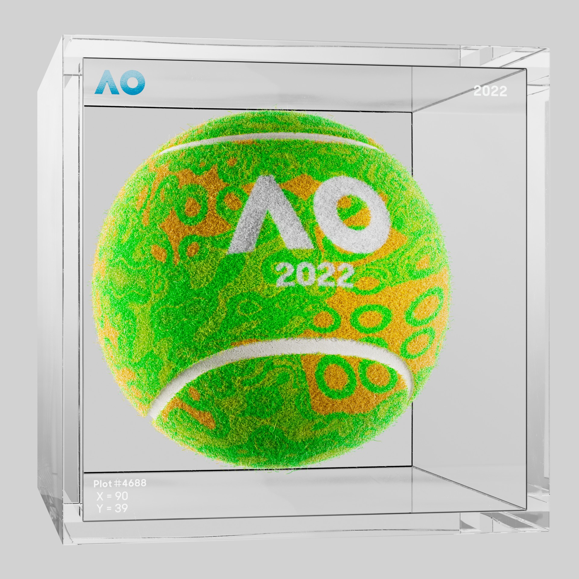 The Australian Open - The Australian Open Art Ball - AO Art Ball #1332 - NFT # 1332