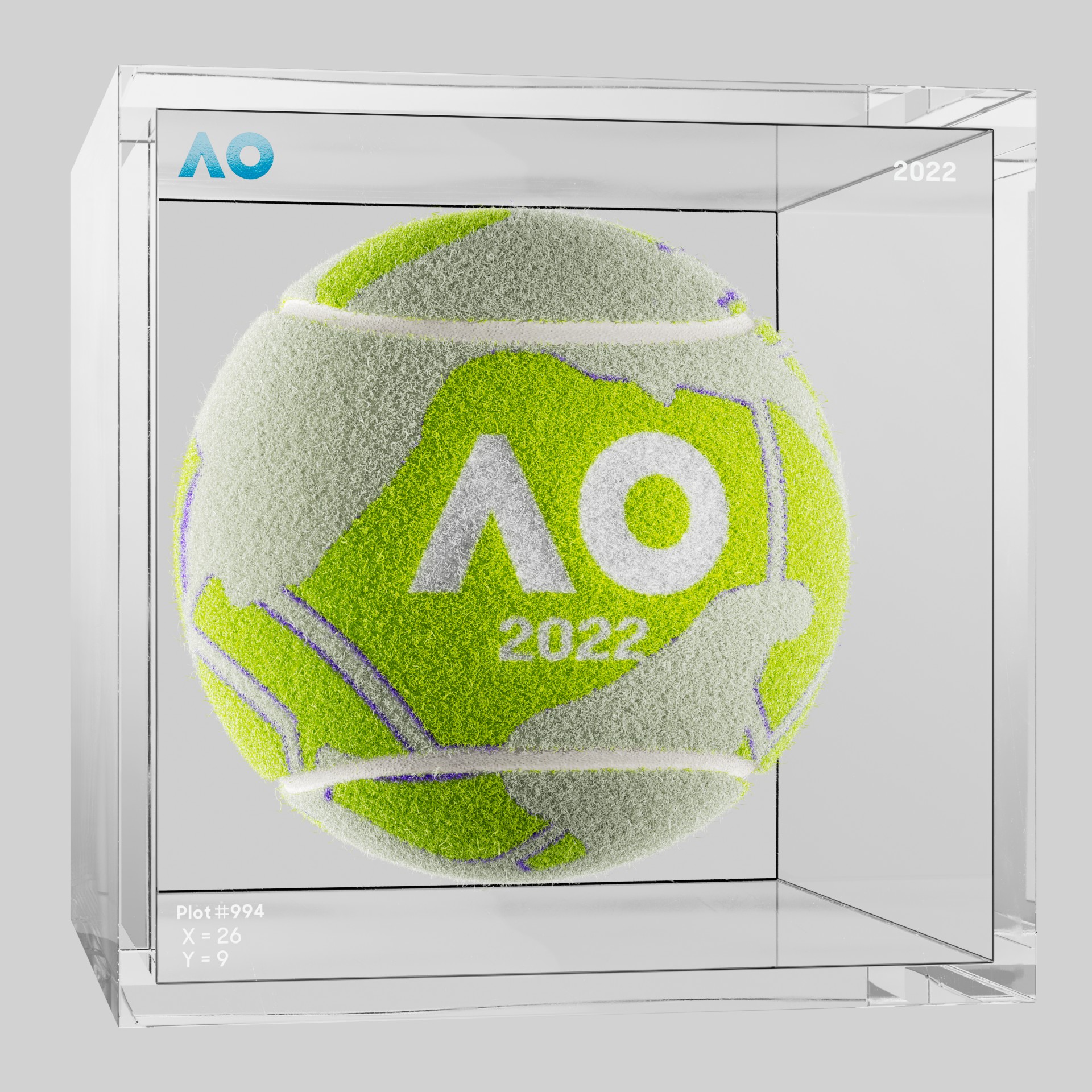 The Australian Open - The Australian Open Art Ball - AO Art Ball #1335 - NFT # 1335