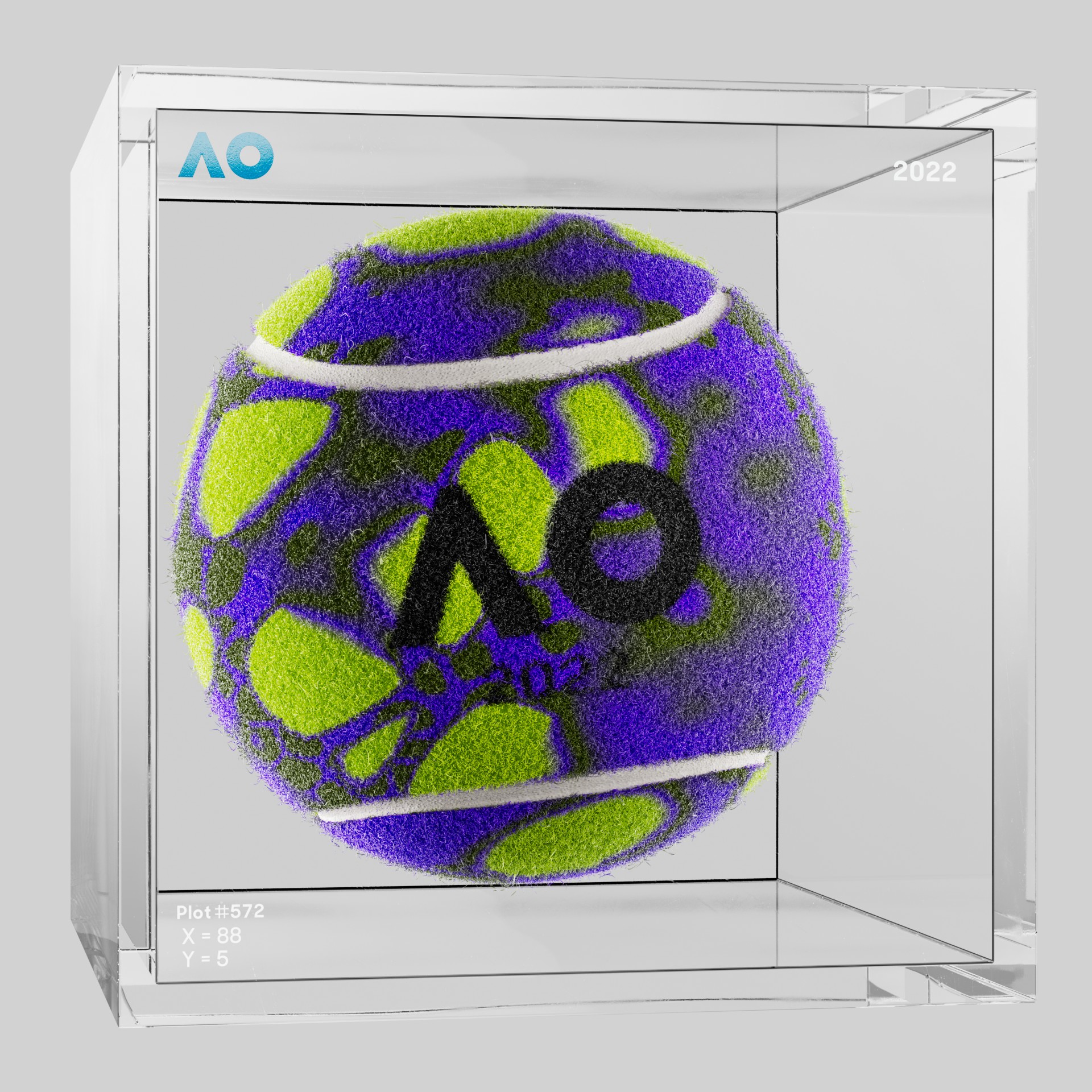 The Australian Open - The Australian Open Art Ball - AO Art Ball #1344 - NFT # 1344