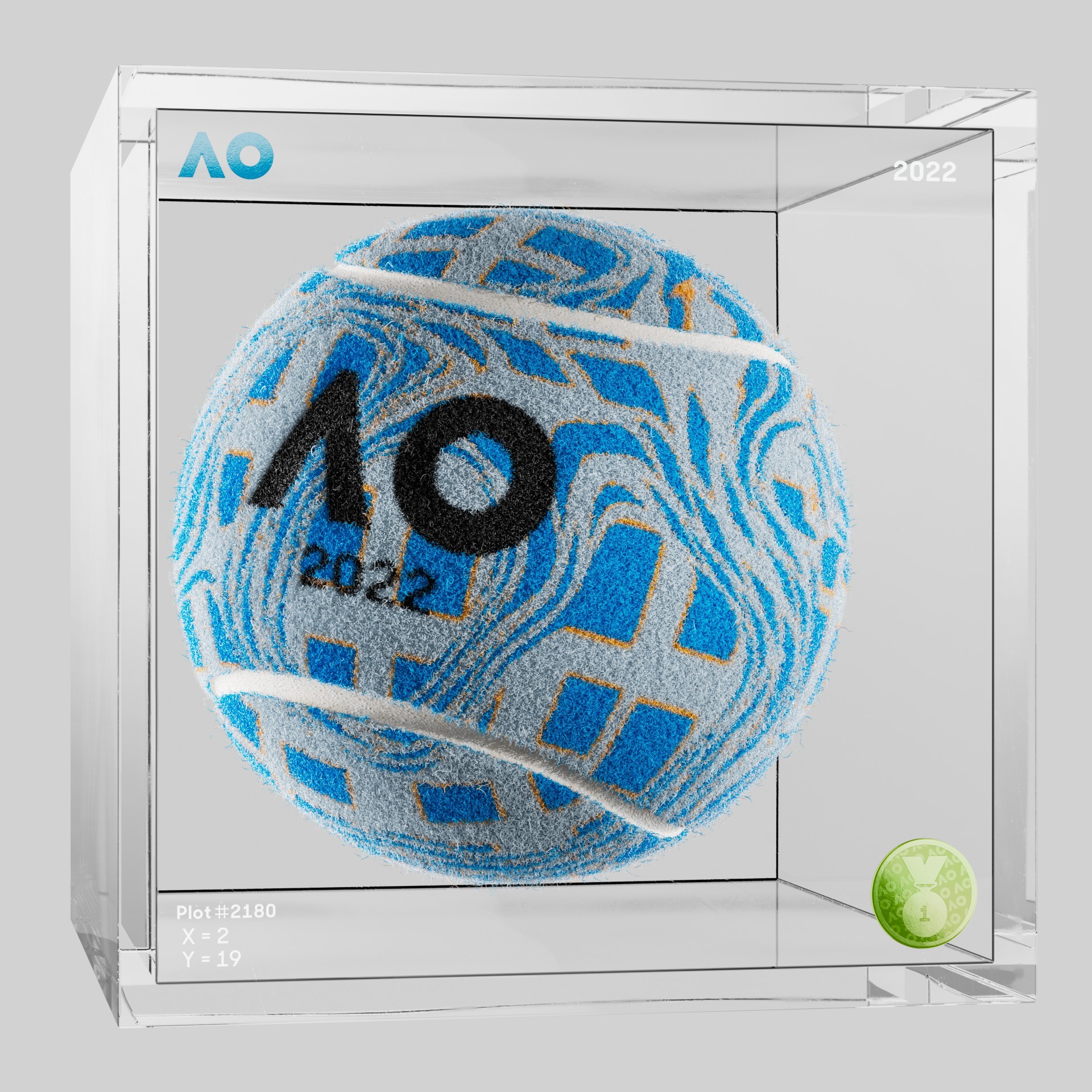 The Australian Open - The Australian Open Art Ball - AO Art Ball #135 - NFT # 135