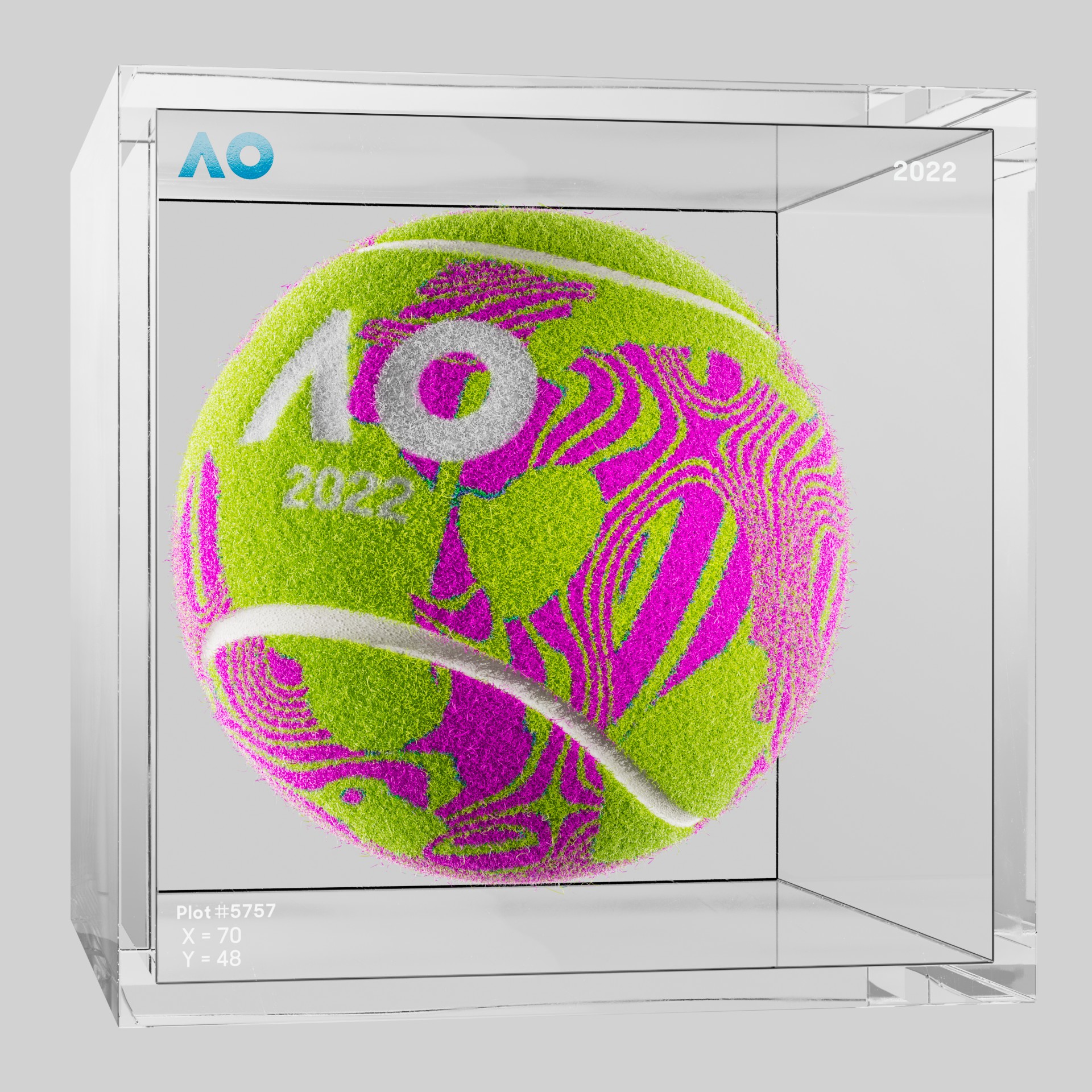 The Australian Open - The Australian Open Art Ball - AO Art Ball #136 - NFT # 136