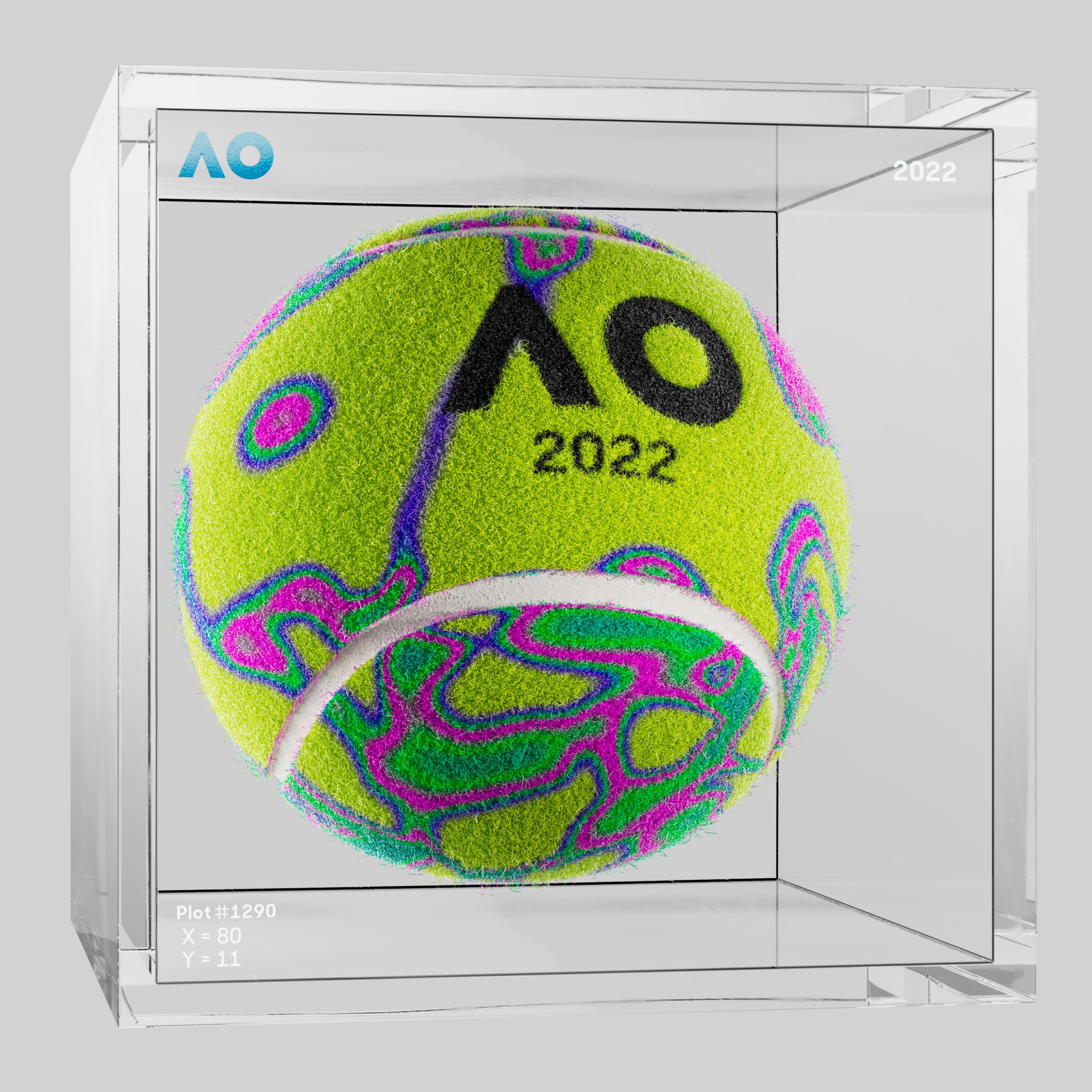 The Australian Open - The Australian Open Art Ball - AO Art Ball #1362 - NFT # 1362
