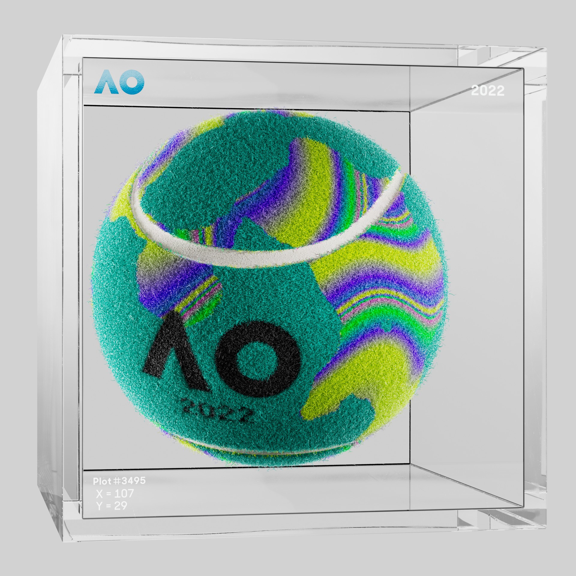 The Australian Open - The Australian Open Art Ball - AO Art Ball #1371 - NFT # 1371