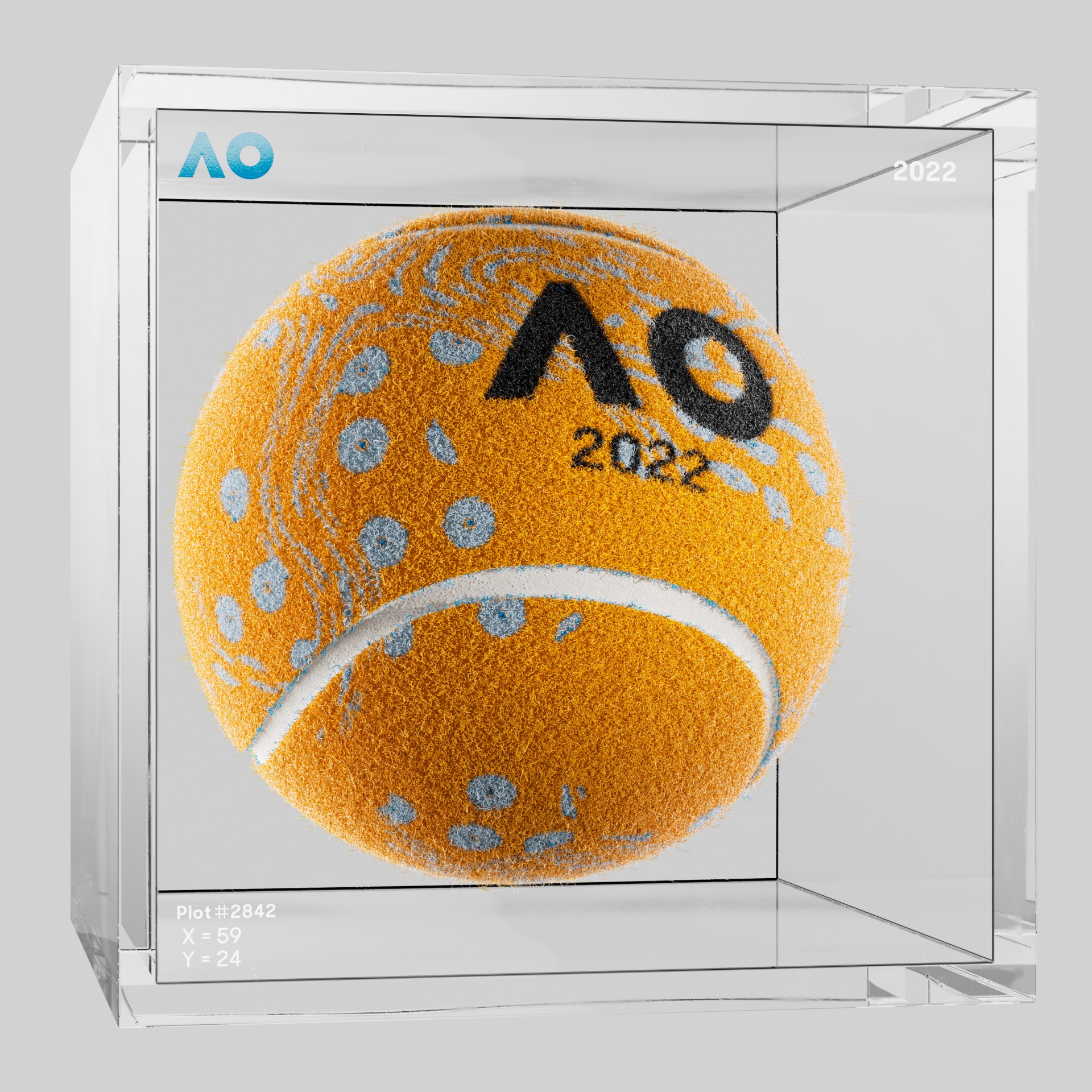 The Australian Open - The Australian Open Art Ball - AO Art Ball #1372 - NFT # 1372