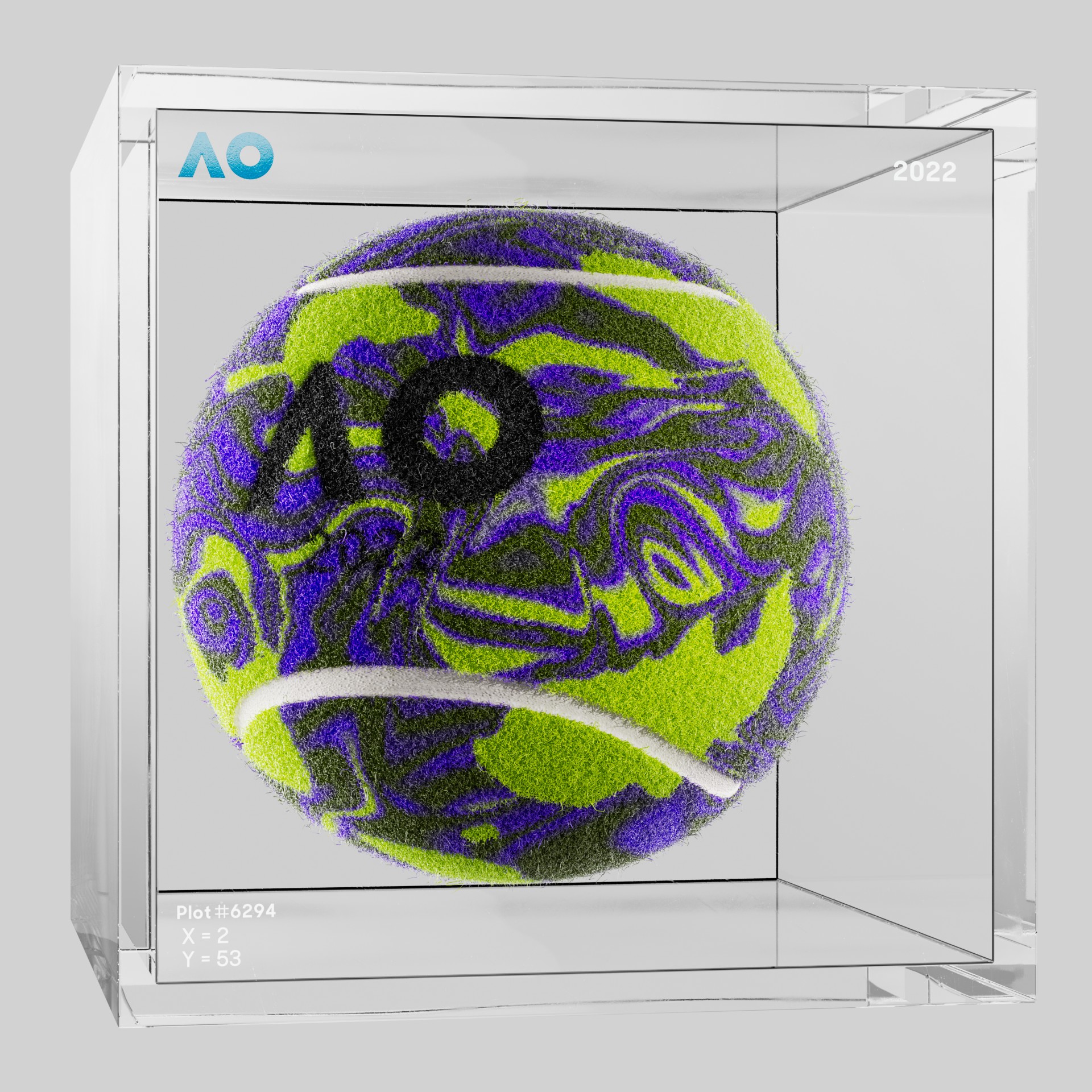 The Australian Open - The Australian Open Art Ball - AO Art Ball #1375 - NFT # 1375