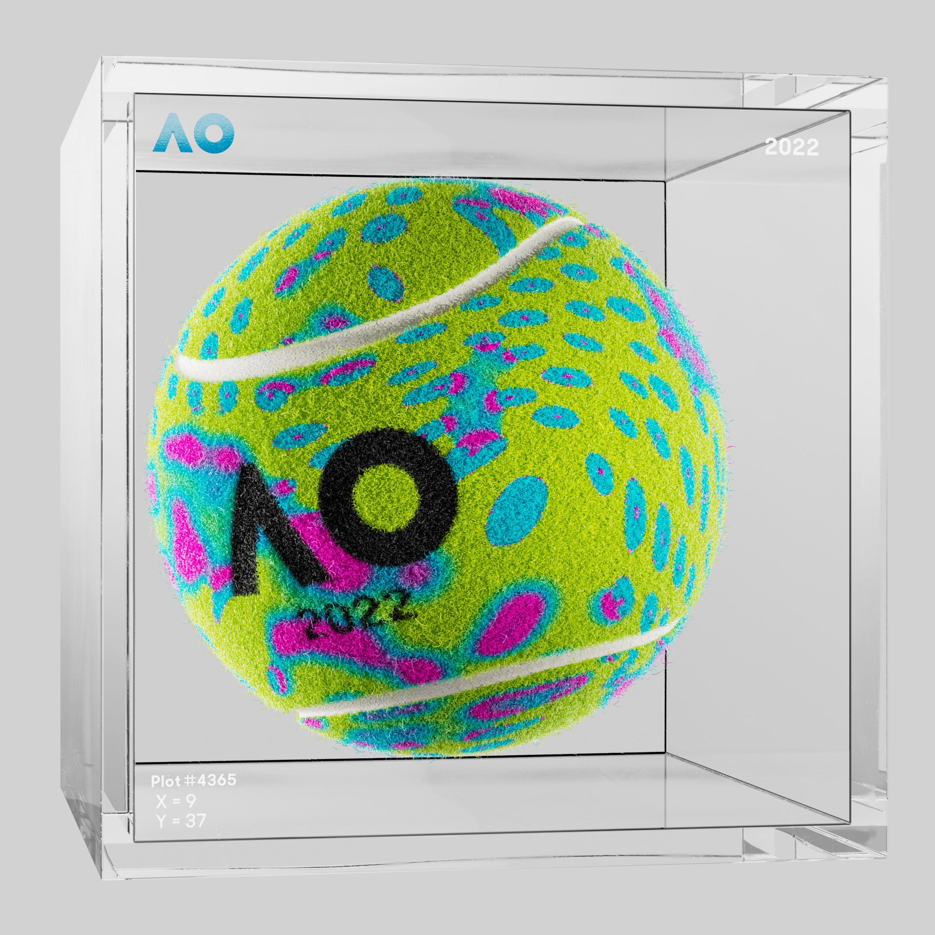 The Australian Open - The Australian Open Art Ball - AO Art Ball #1378 - NFT # 1378