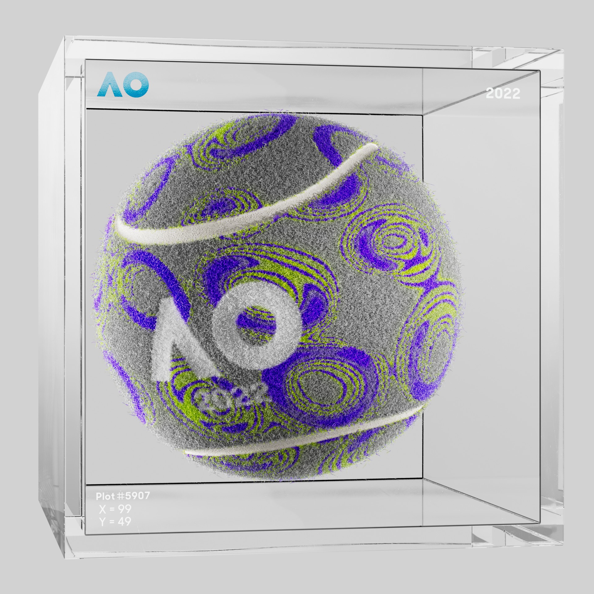 The Australian Open - The Australian Open Art Ball - AO Art Ball #138 - NFT # 138