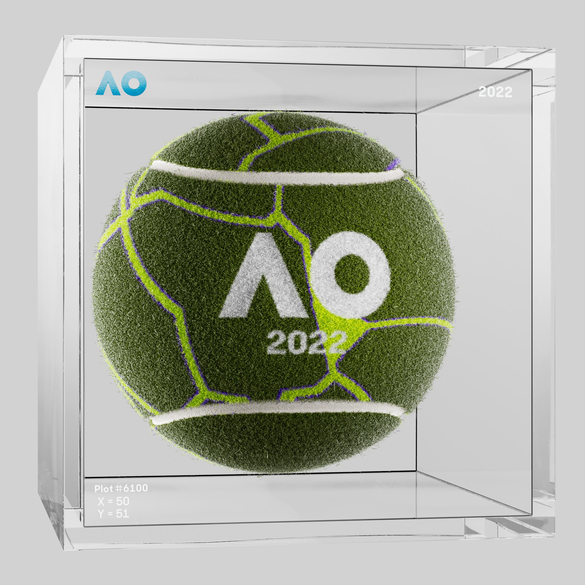 The Australian Open - The Australian Open Art Ball - AO Art Ball #1382 - NFT # 1382