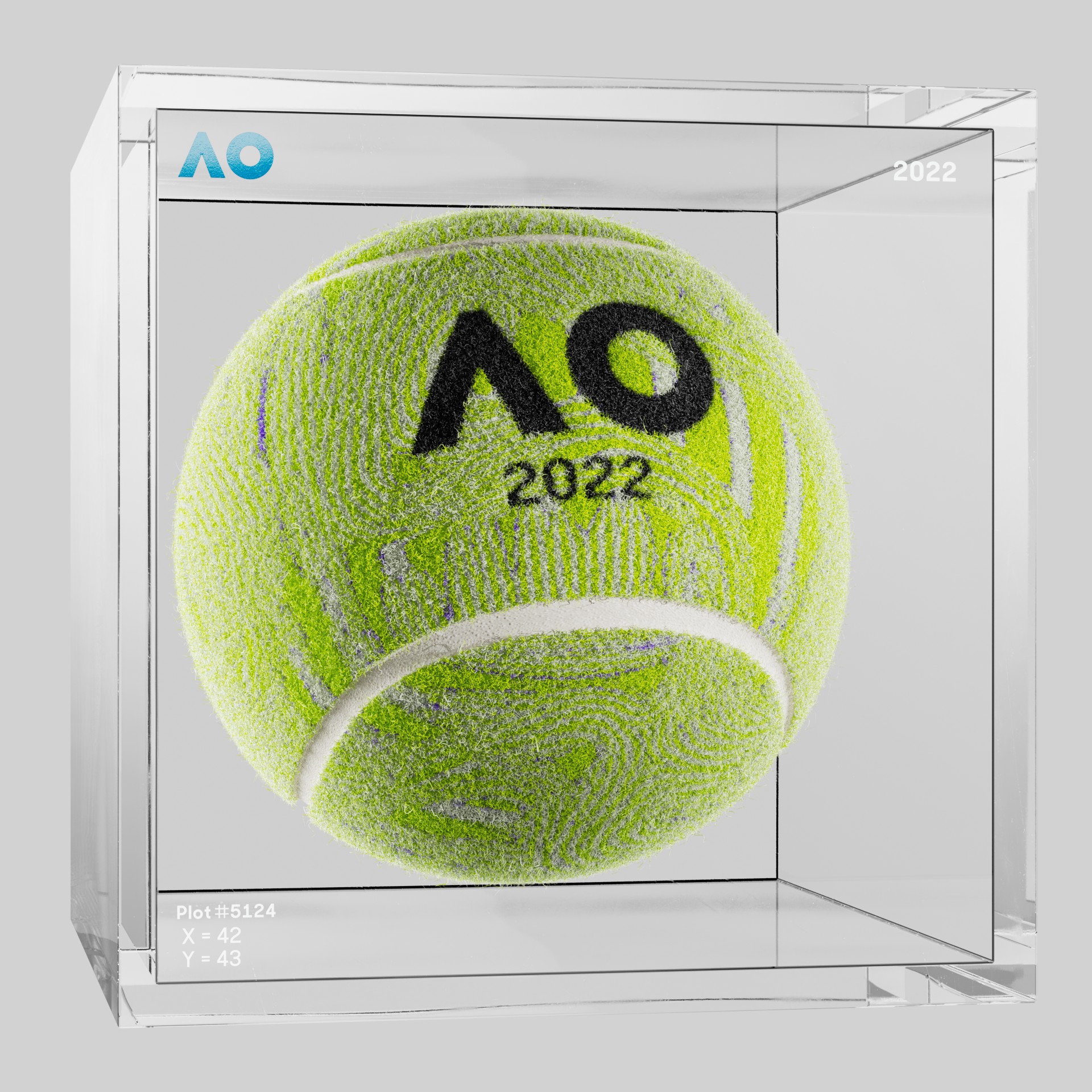 The Australian Open - The Australian Open Art Ball - AO Art Ball #1385 - NFT # 1385