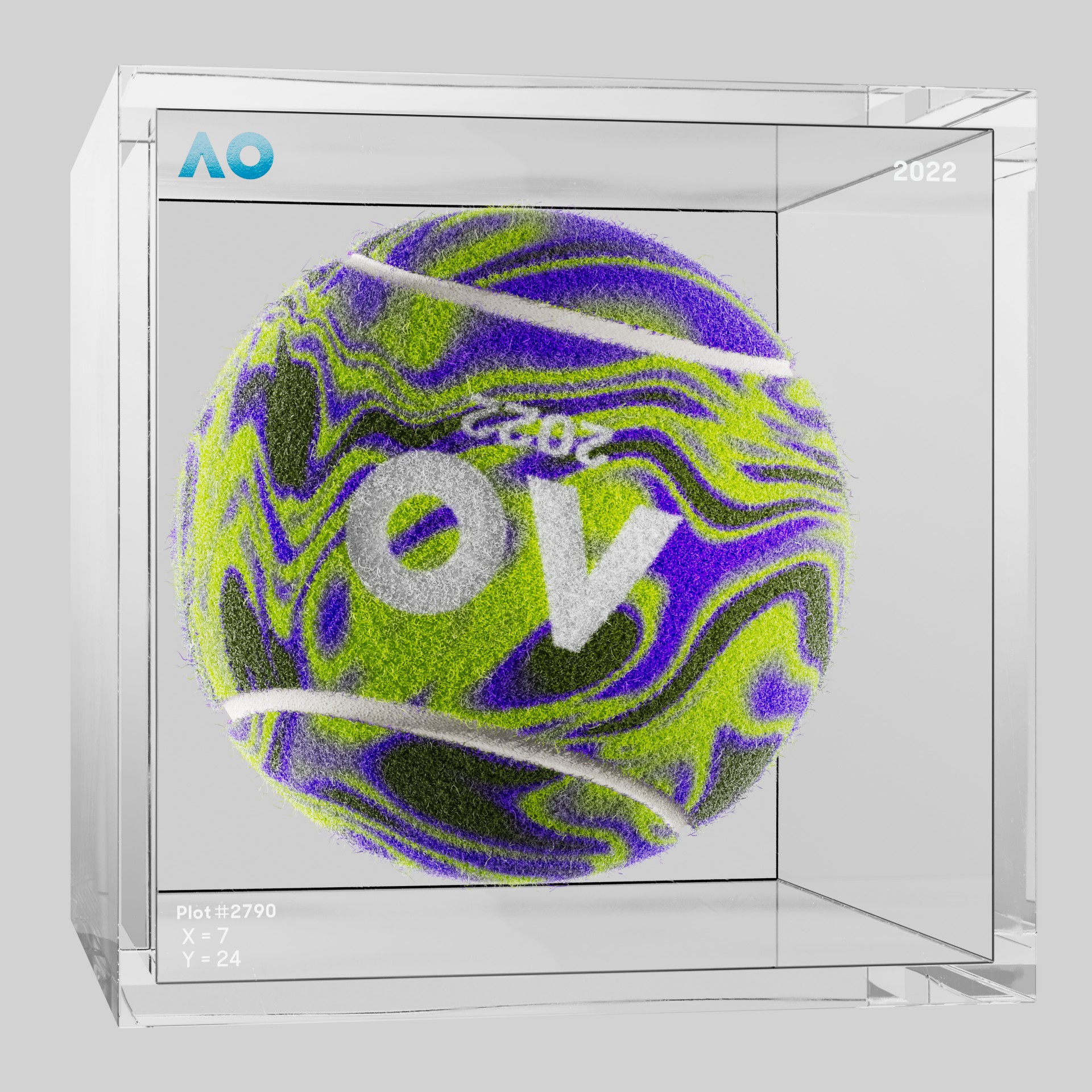 The Australian Open - The Australian Open Art Ball - AO Art Ball #1387 - NFT # 1387