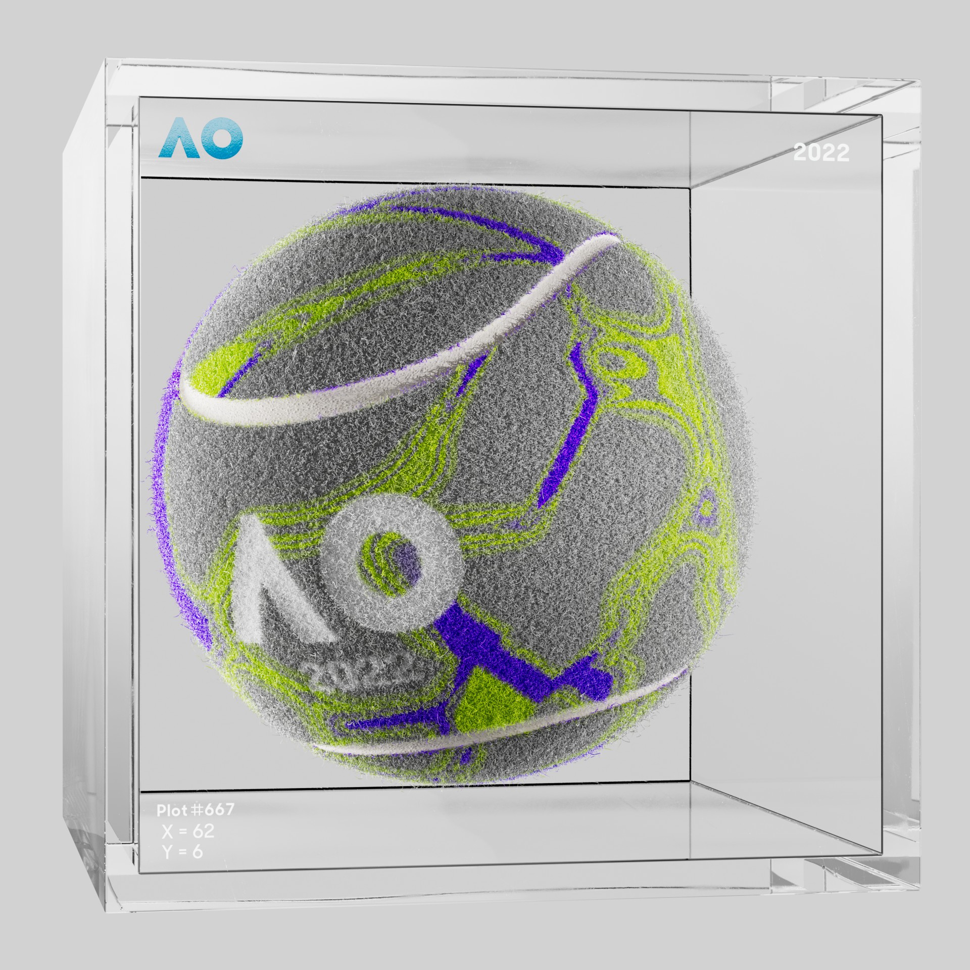 The Australian Open - The Australian Open Art Ball - AO Art Ball #1388 - NFT # 1388