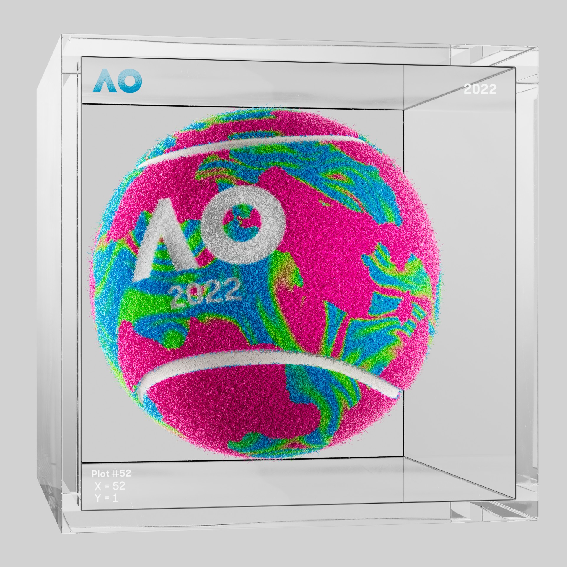 The Australian Open - The Australian Open Art Ball - AO Art Ball #1389 - NFT # 1389
