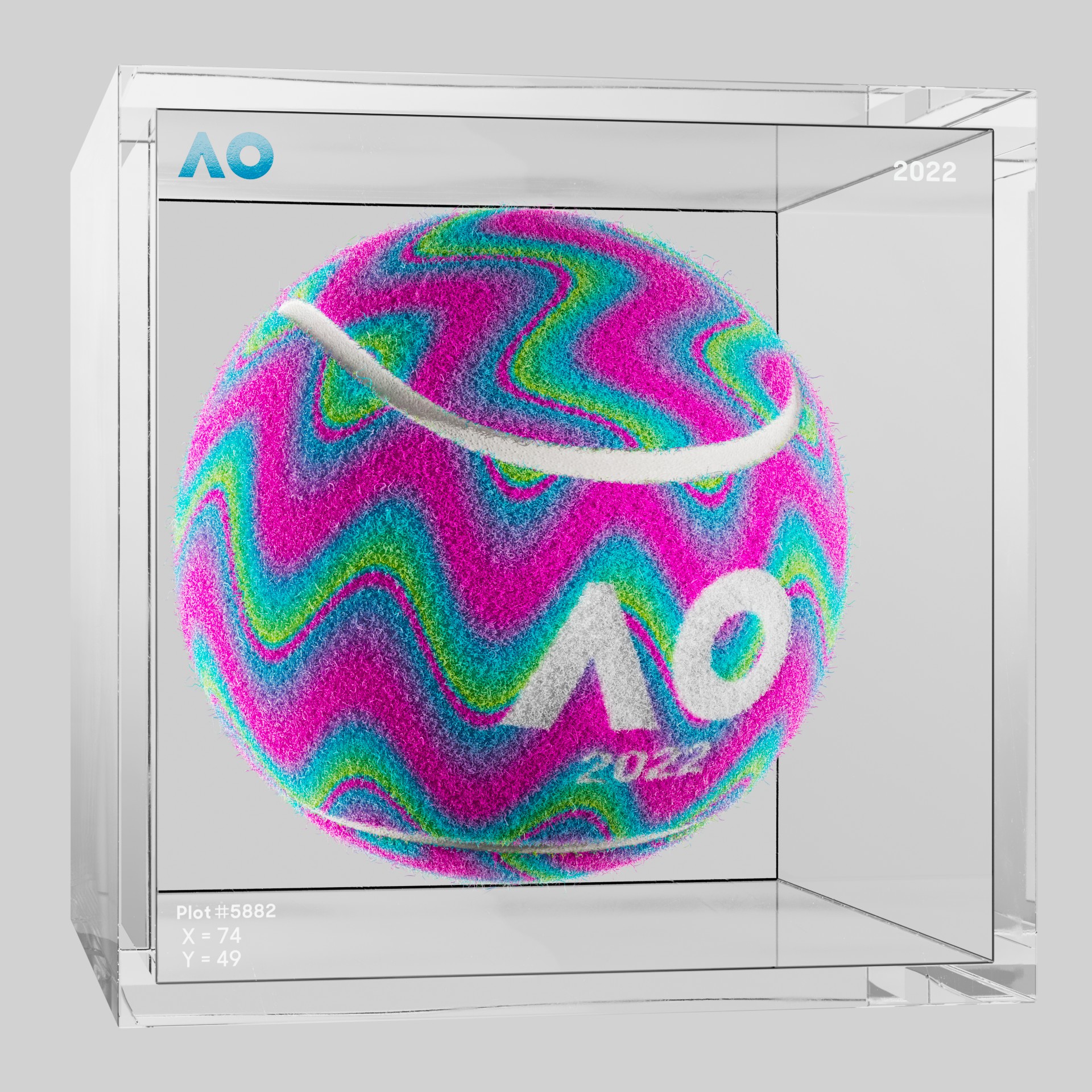 The Australian Open - The Australian Open Art Ball - AO Art Ball #1396 - NFT # 1396