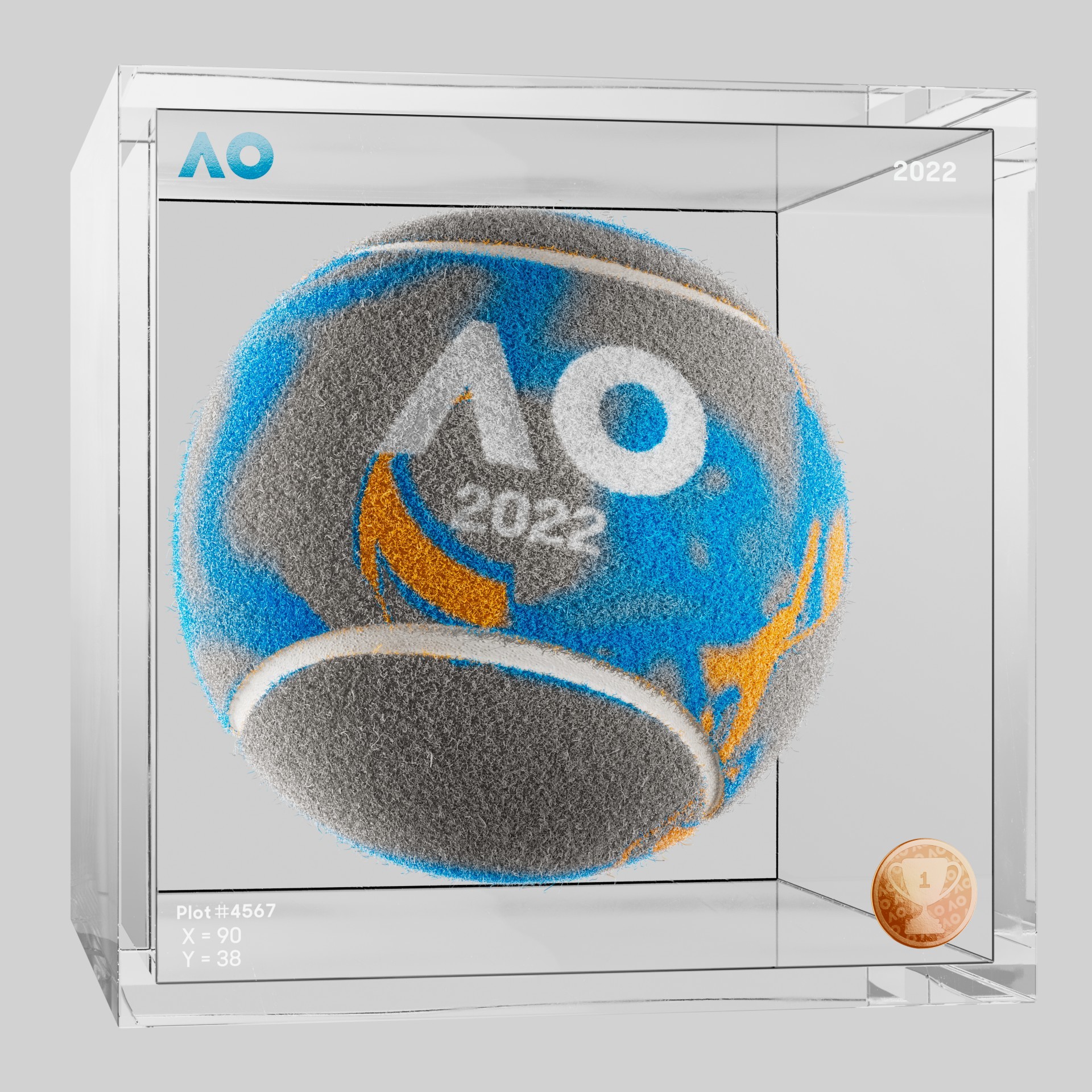 The Australian Open - The Australian Open Art Ball - AO Art Ball #1398 - NFT # 1398