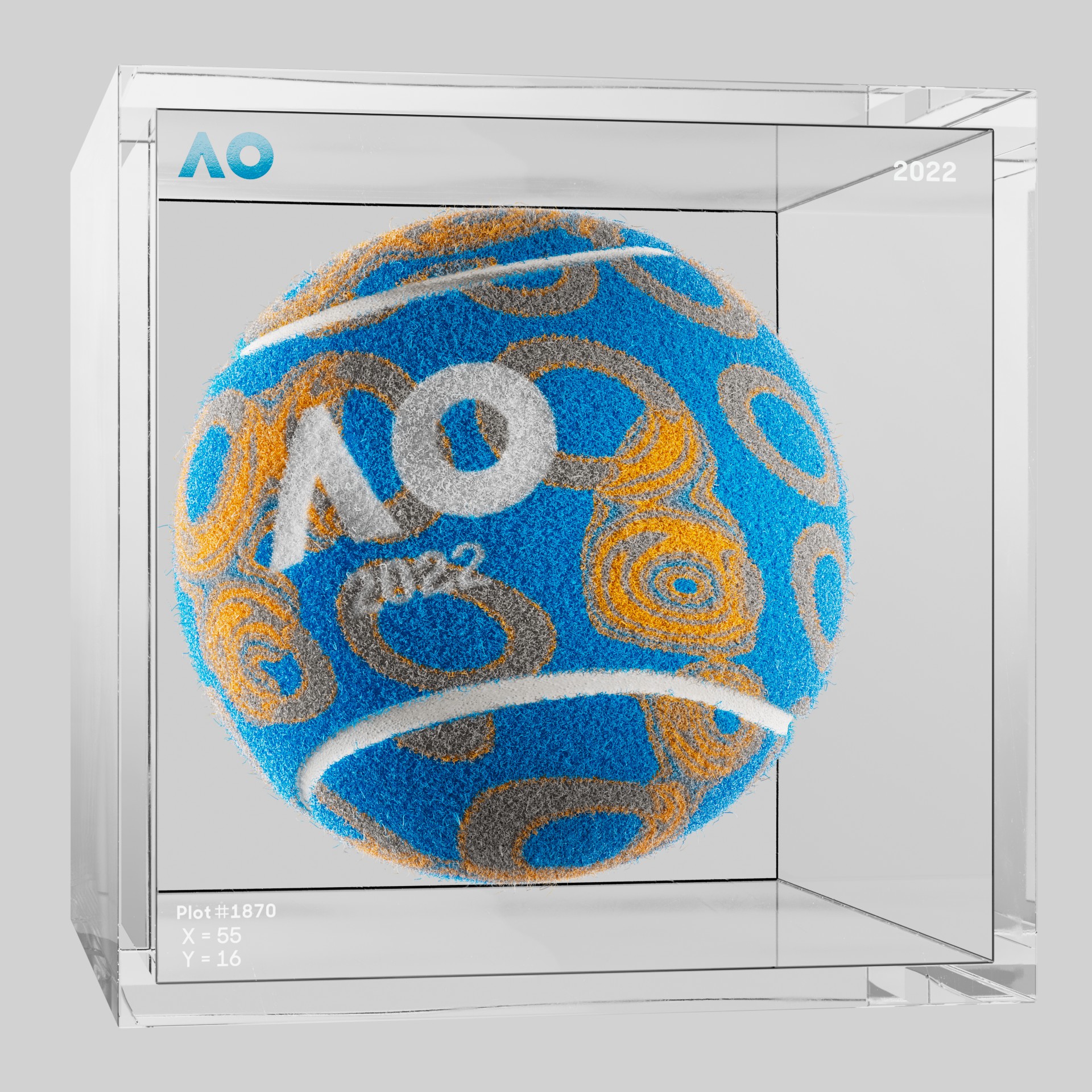 The Australian Open - The Australian Open Art Ball - AO Art Ball #1401 - NFT # 1401