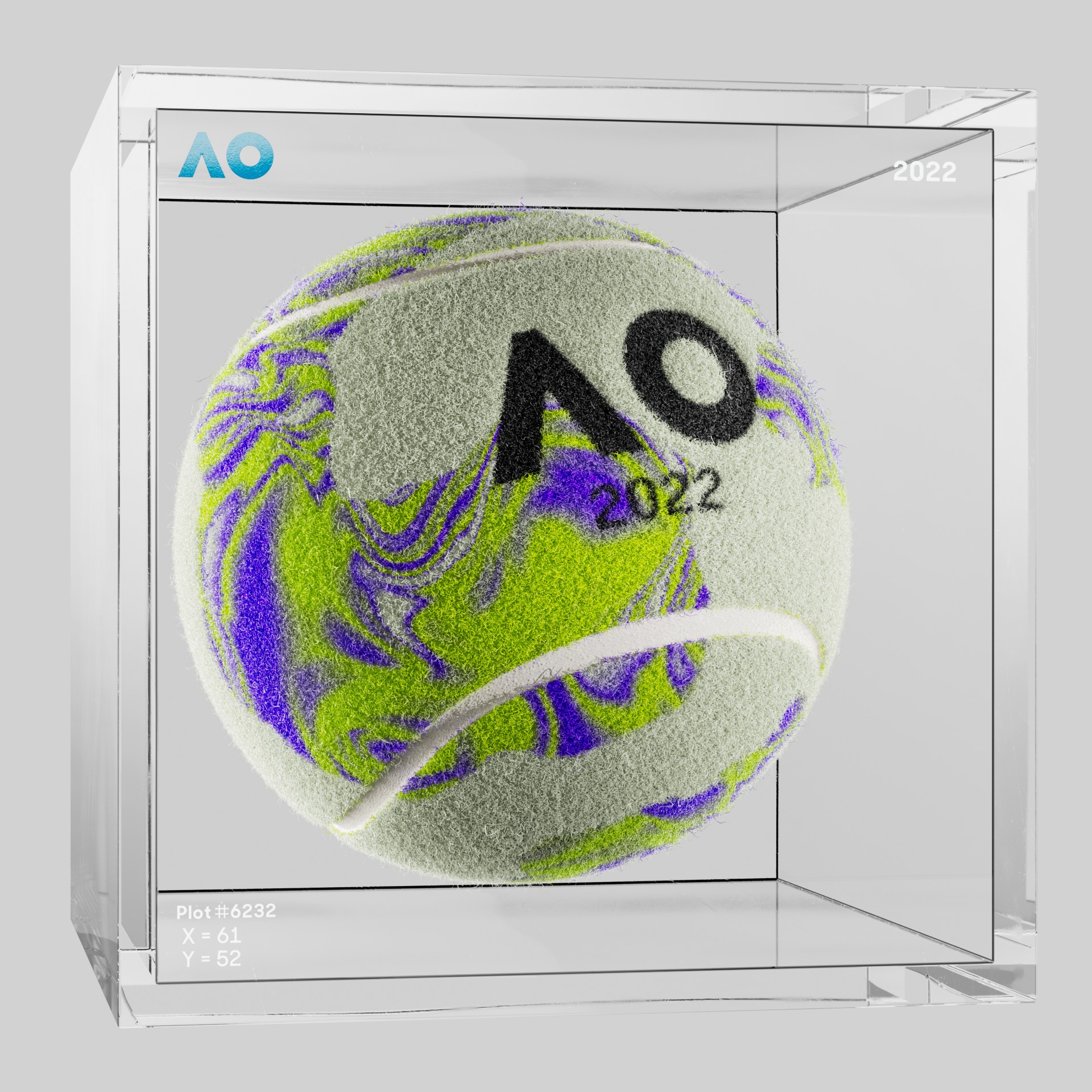 The Australian Open - The Australian Open Art Ball - AO Art Ball #1407 - NFT # 1407