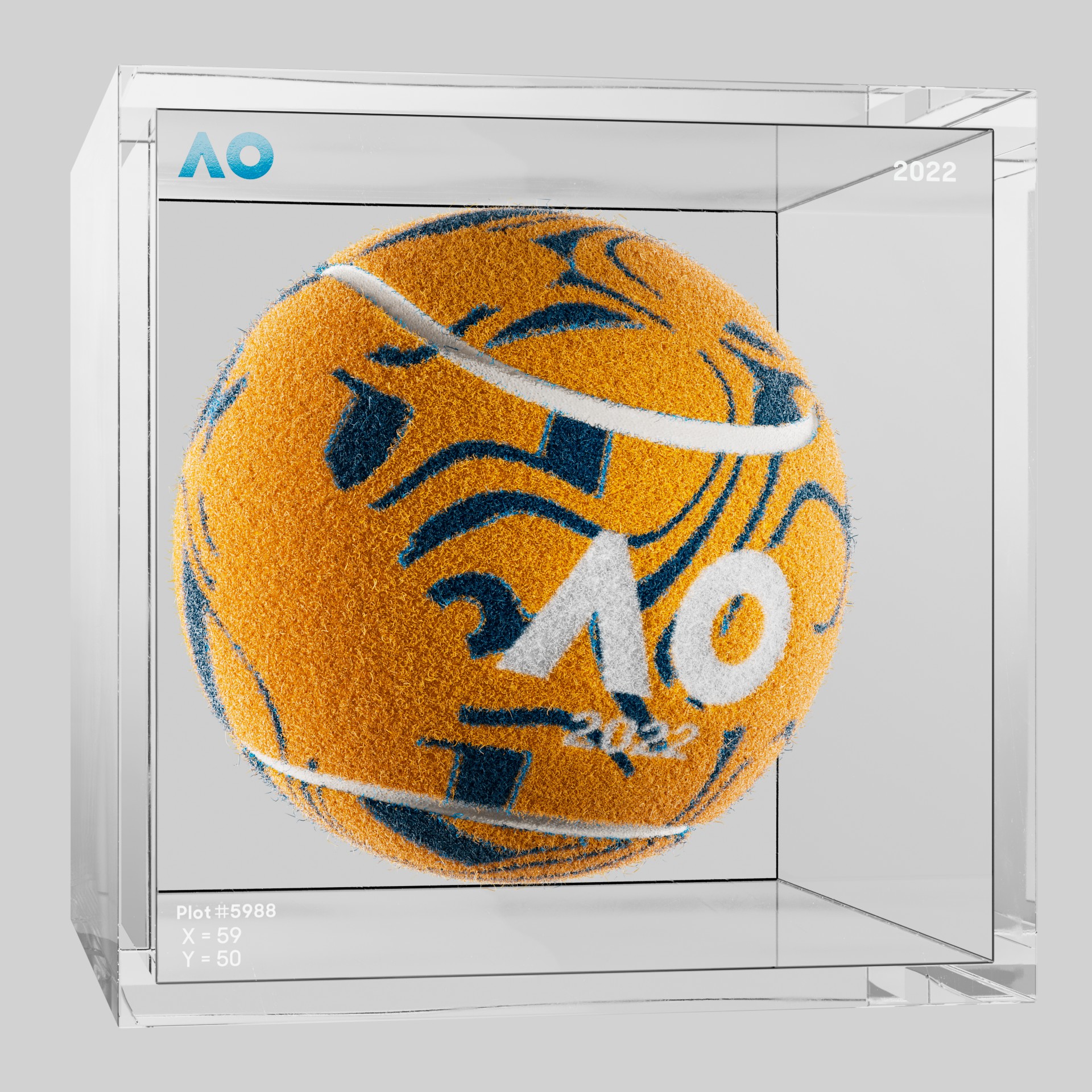 The Australian Open - The Australian Open Art Ball - AO Art Ball #1408 - NFT # 1408